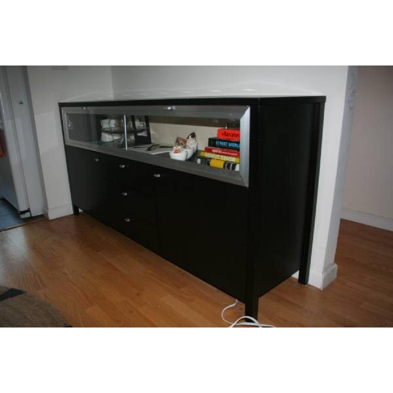 Modern Dark Wood Sideboard - image-5