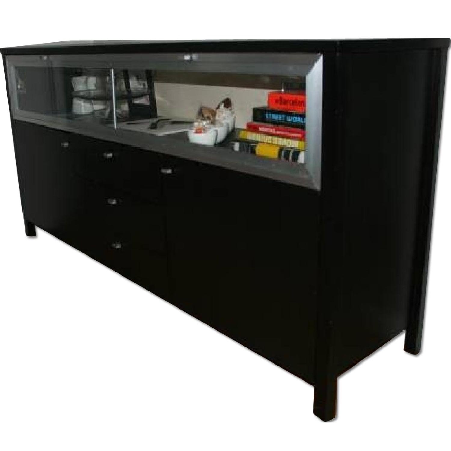 Modern Dark Wood Sideboard - image-0