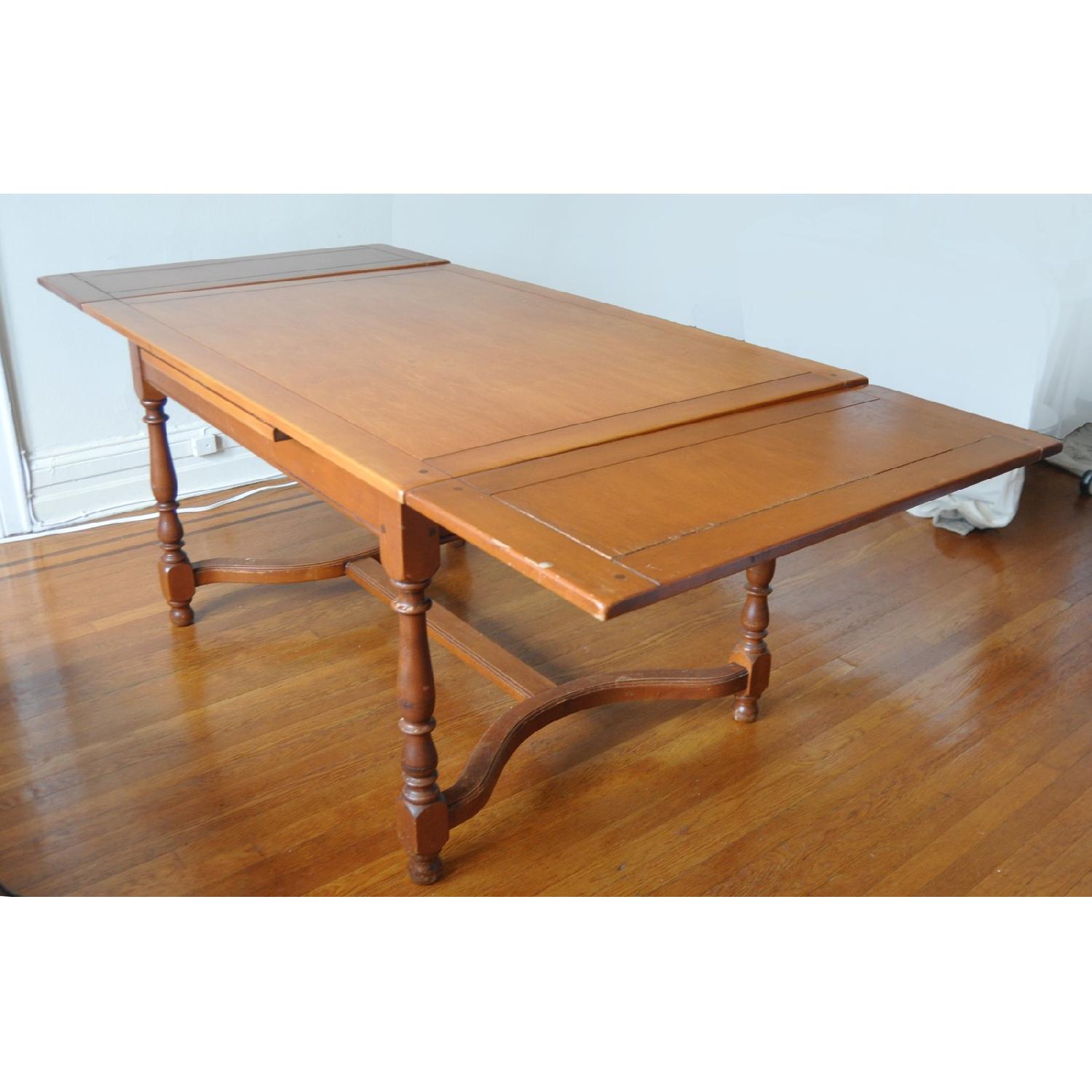 Vintage Whitney 7171 Wood Table w/ Pull-Out Leaves - image-7