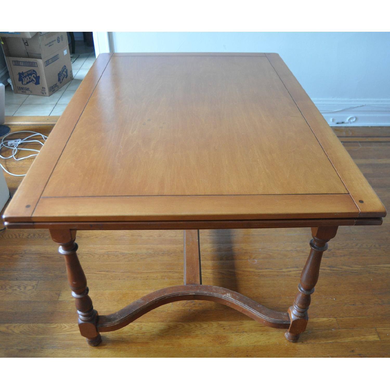 Vintage Whitney 7171 Wood Table w/ Pull-Out Leaves - image-9