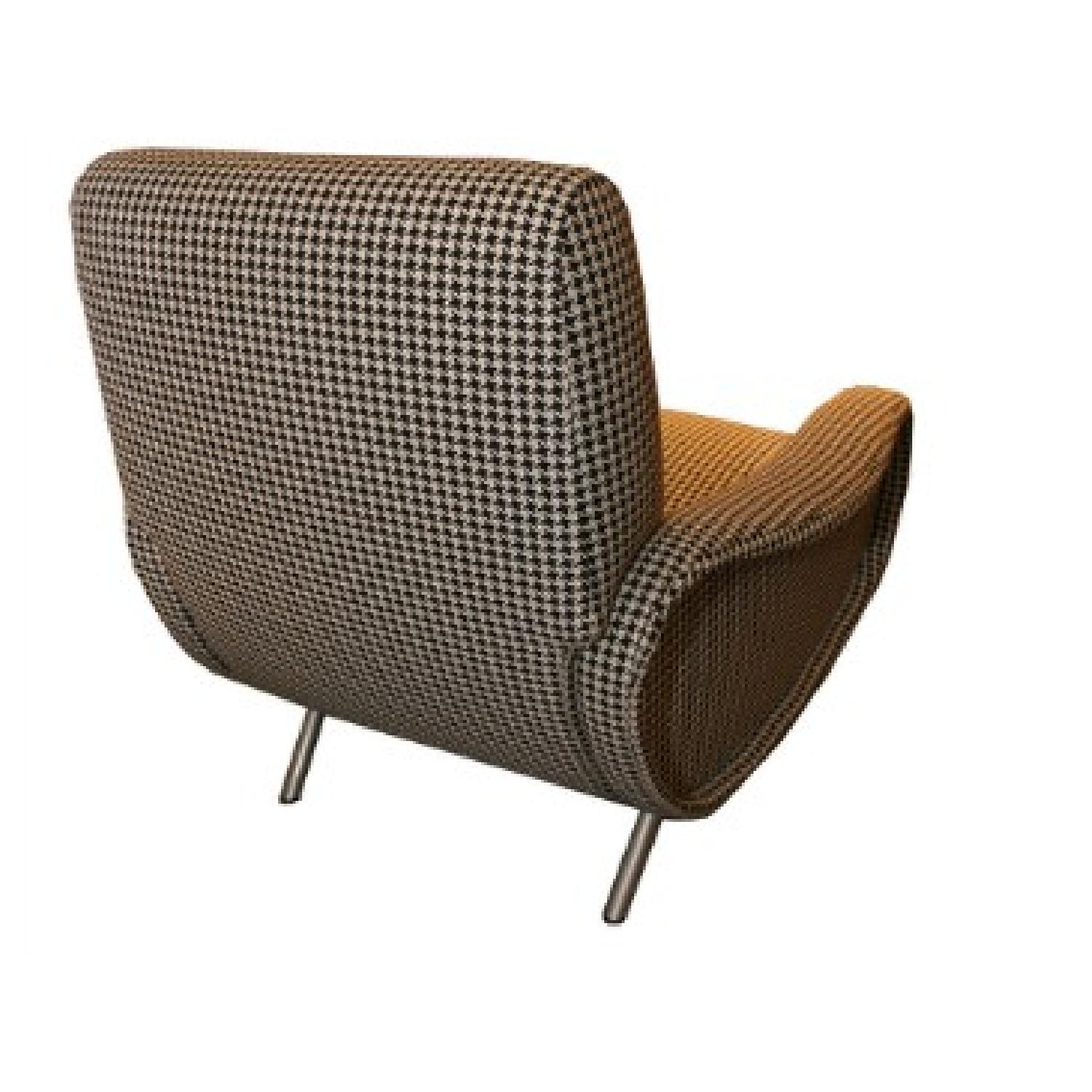 Design Within Reach Marco Zanuso Lady Chair in Black/White Herringbone - image-2