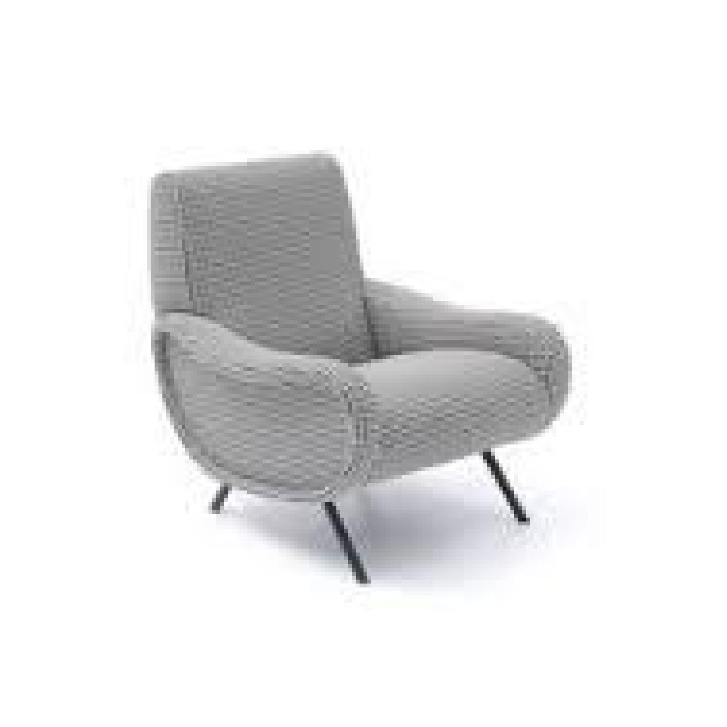 Design Within Reach Marco Zanuso Lady Chair in Black/White Herringbone - image-3