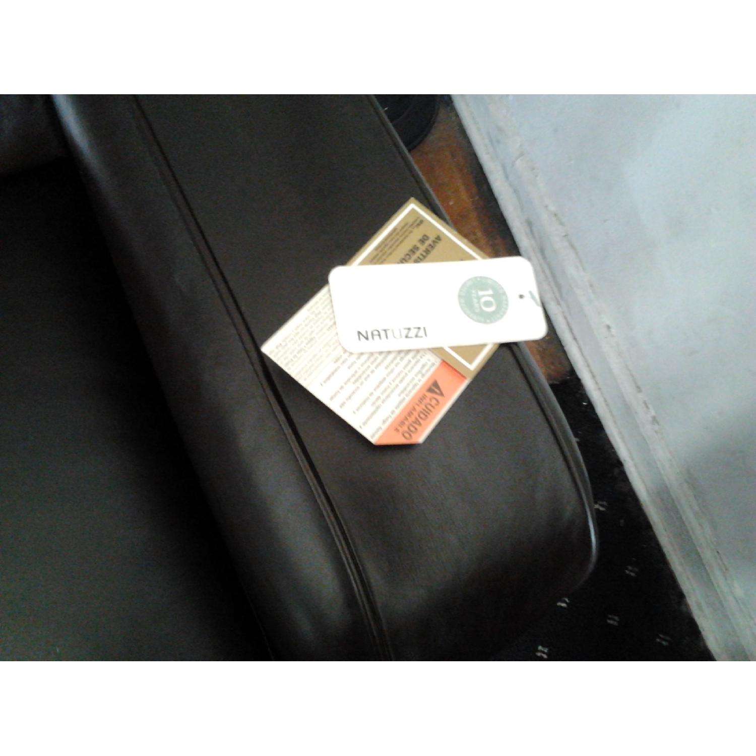 Raymour & Flanigan Natuzzi Italia Brown Leather Sofa - image-2