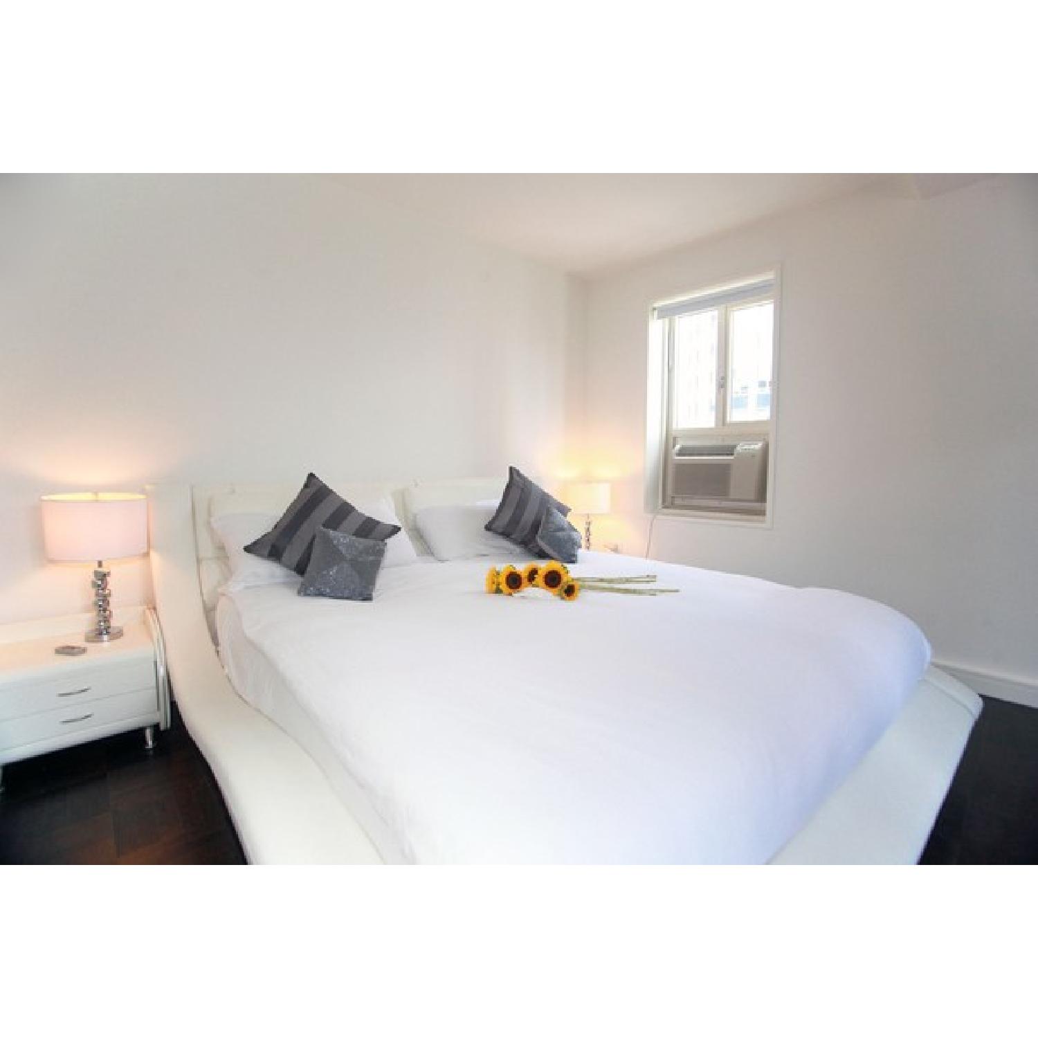 All Modern King Size Bed Frame + 2 Nightstands - image-1