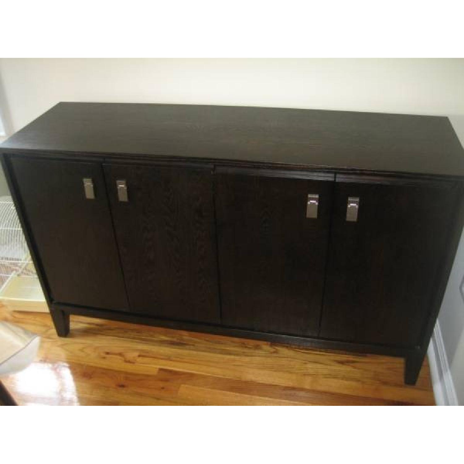 Expandable Dining Room Table w/ 4 Chairs + Hutch - image-2