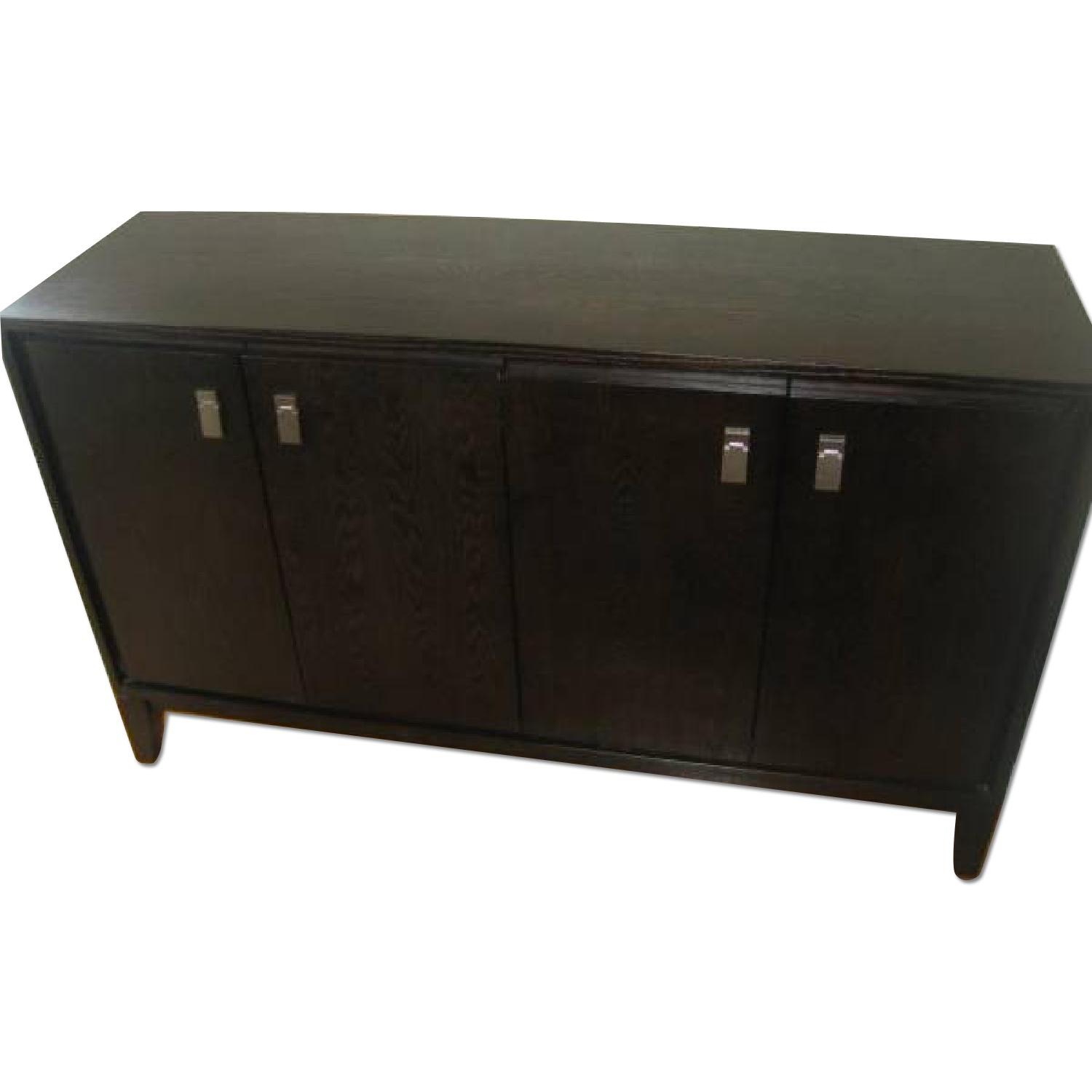 Expandable Dining Room Table w/ 4 Chairs + Hutch - image-5