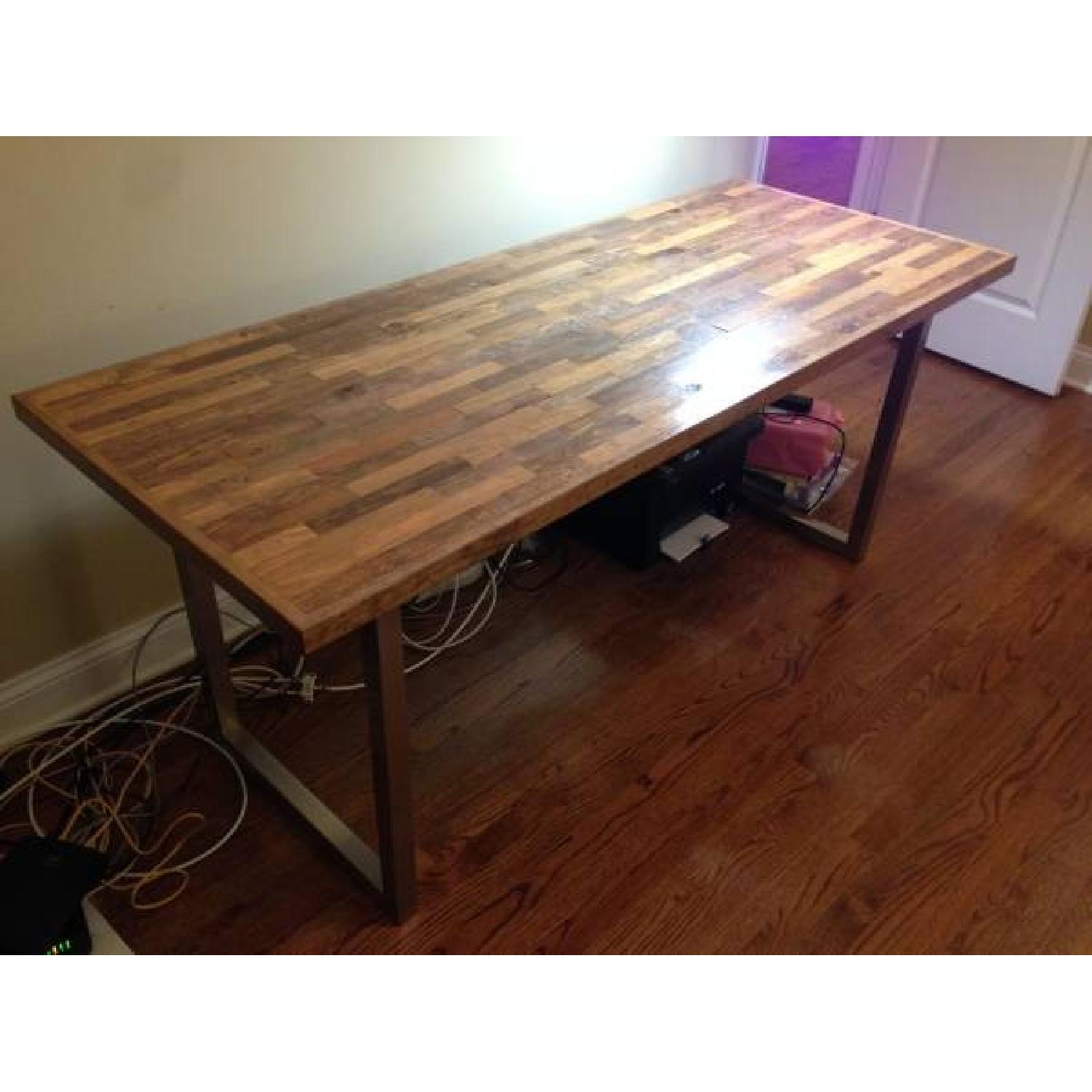 Custom Reclaimed Wood Industrial Table - image-4