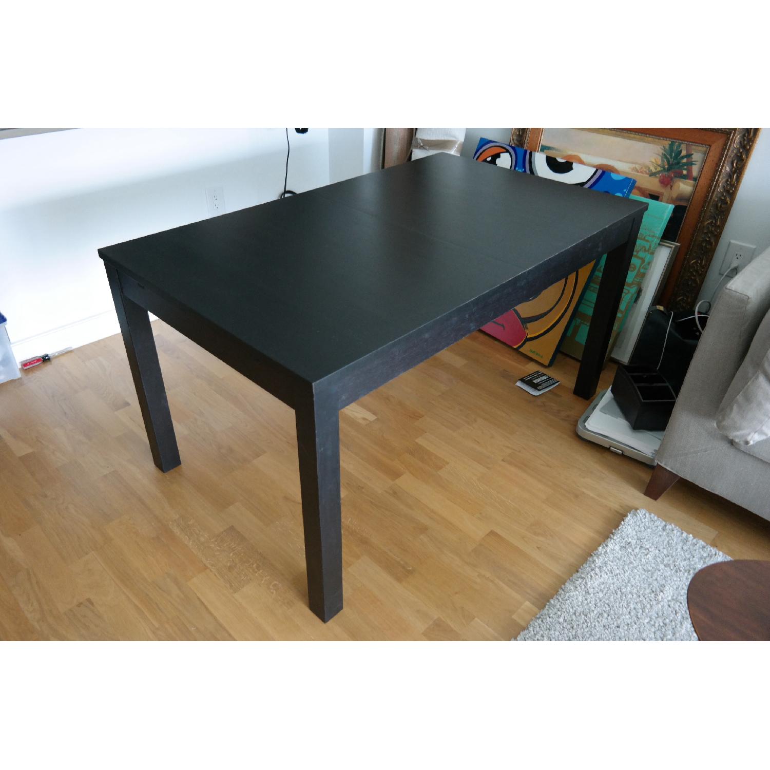 Ikea Dark Brown Extendable Dining Room Table - image-3
