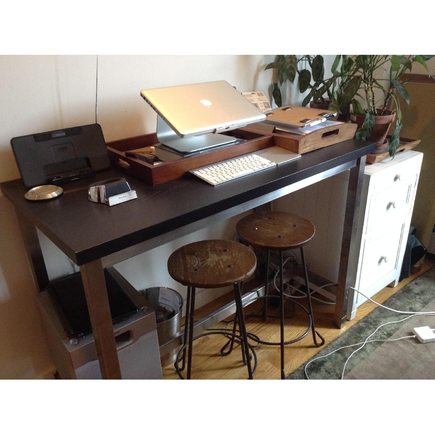 Ikea Utby Black Top Bar Table AptDeco