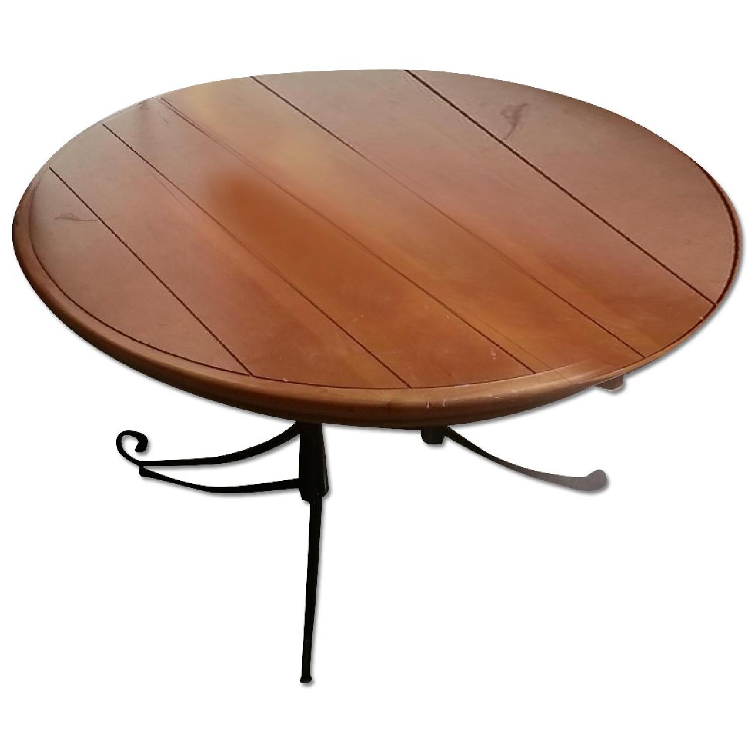 Solid Wood Dining Table w/ Extension - AptDeco