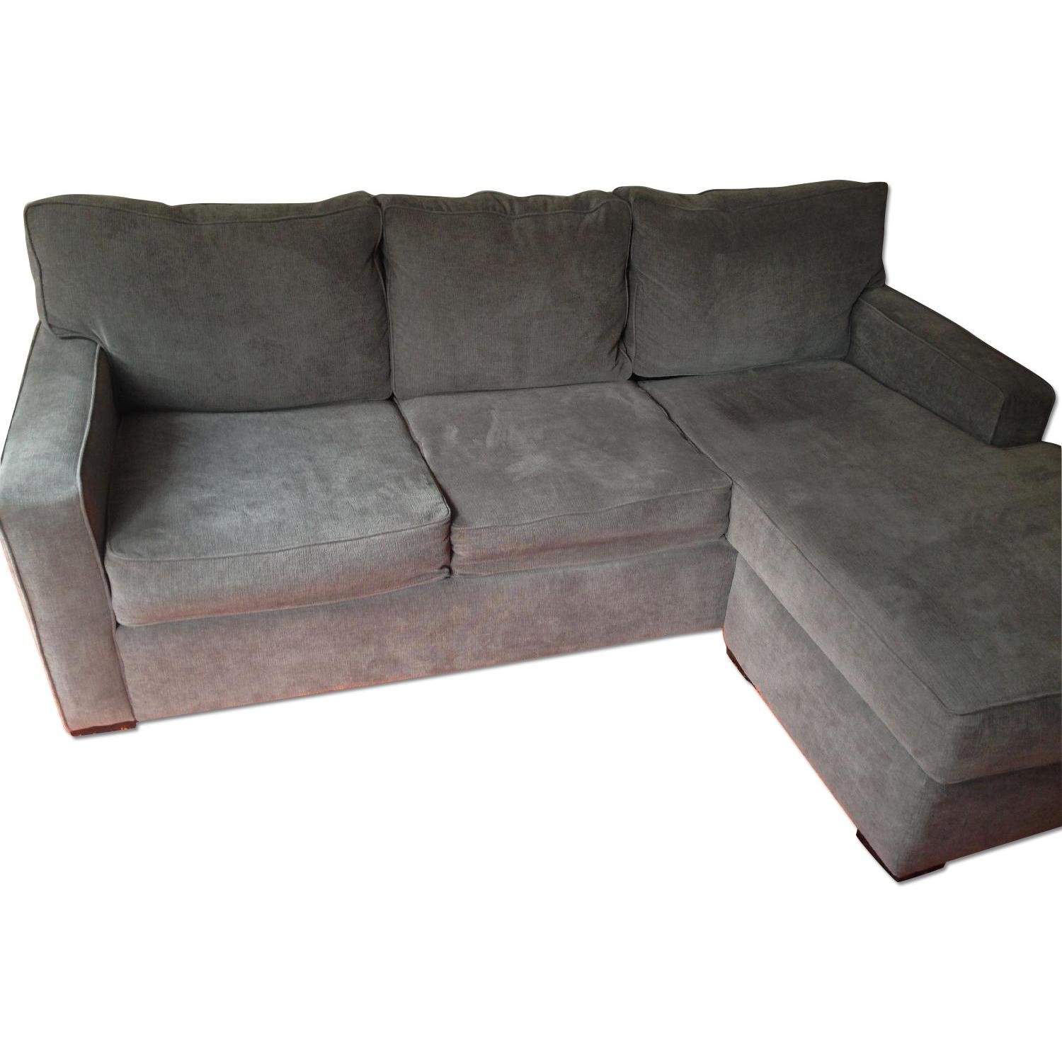 Jennifer Convertibles Sofa w/ Chaise & Queen Size Bed AptDeco