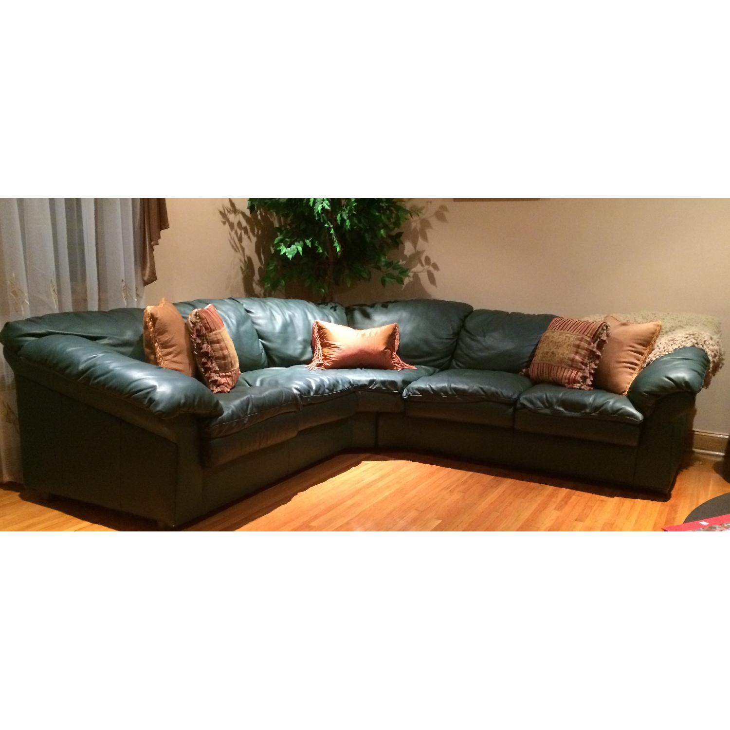 Macy's LShaped Leather Sofa AptDeco