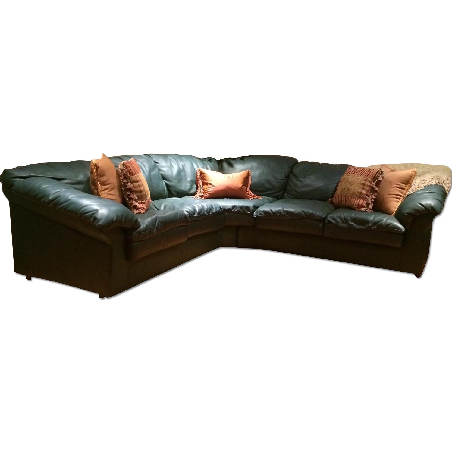 Macy's LShaped Leather Sofa AptDeco
