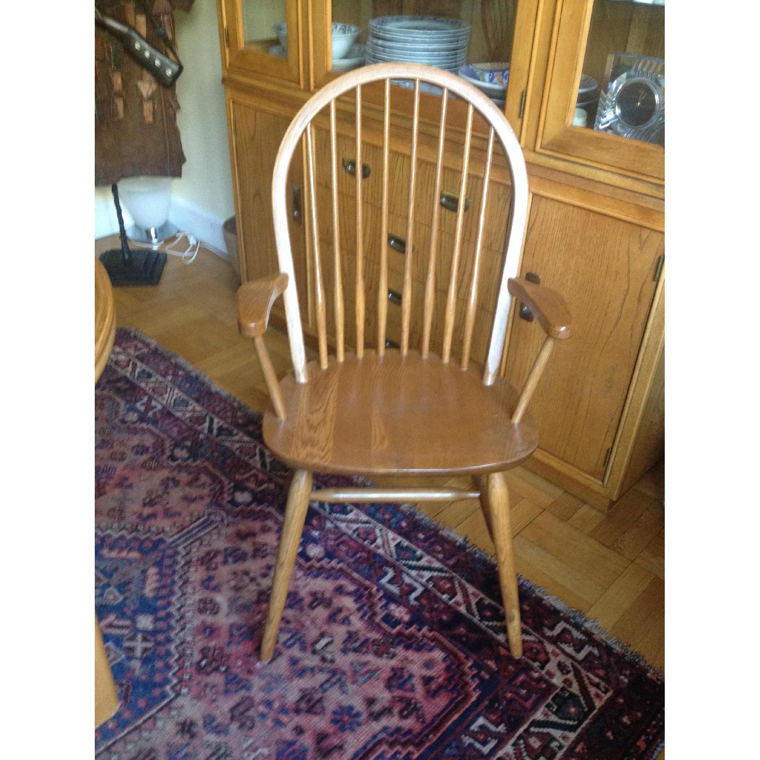 Sturdy Oak Dining Table w/ 6 Chairs - image-6