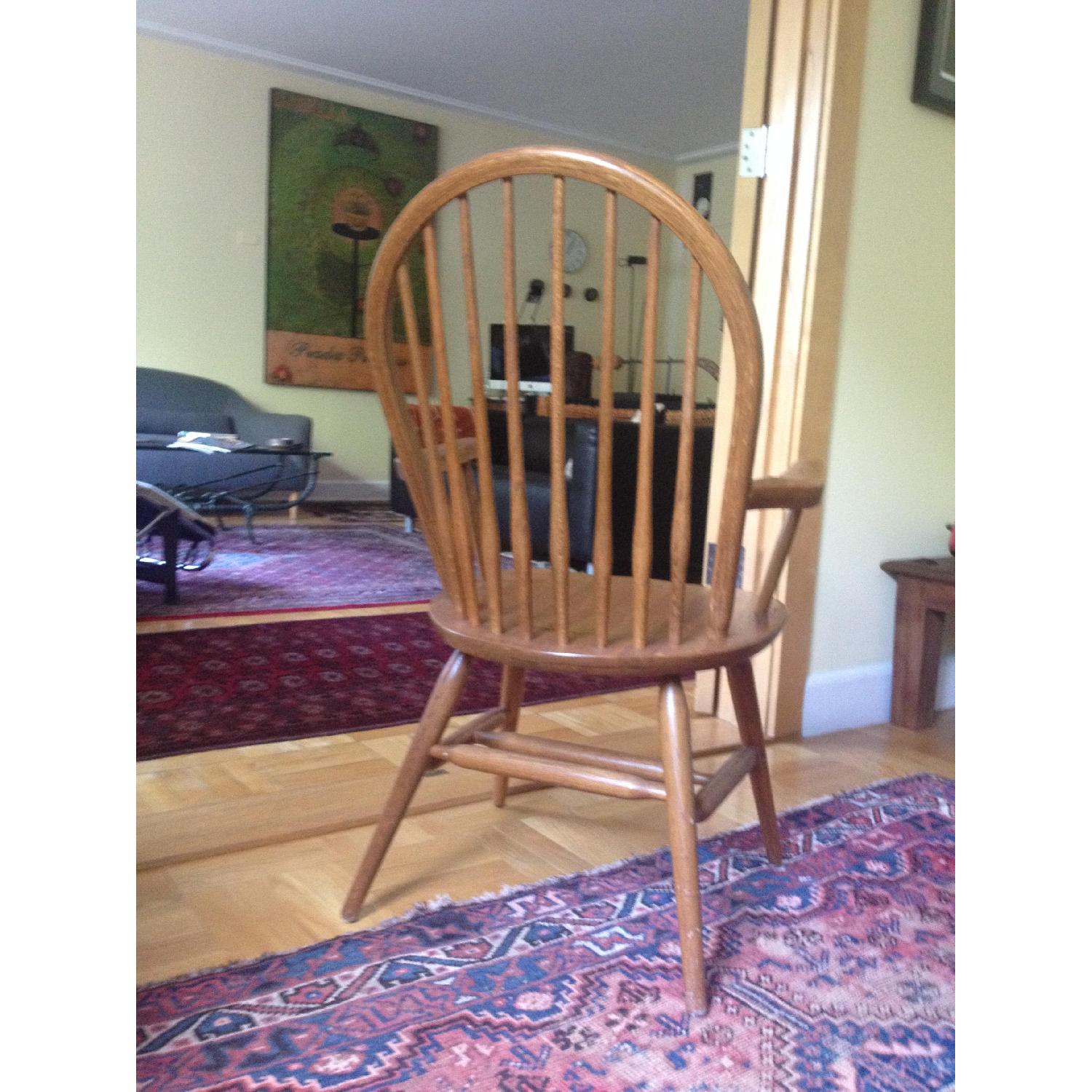 Sturdy Oak Dining Table w/ 6 Chairs - image-8