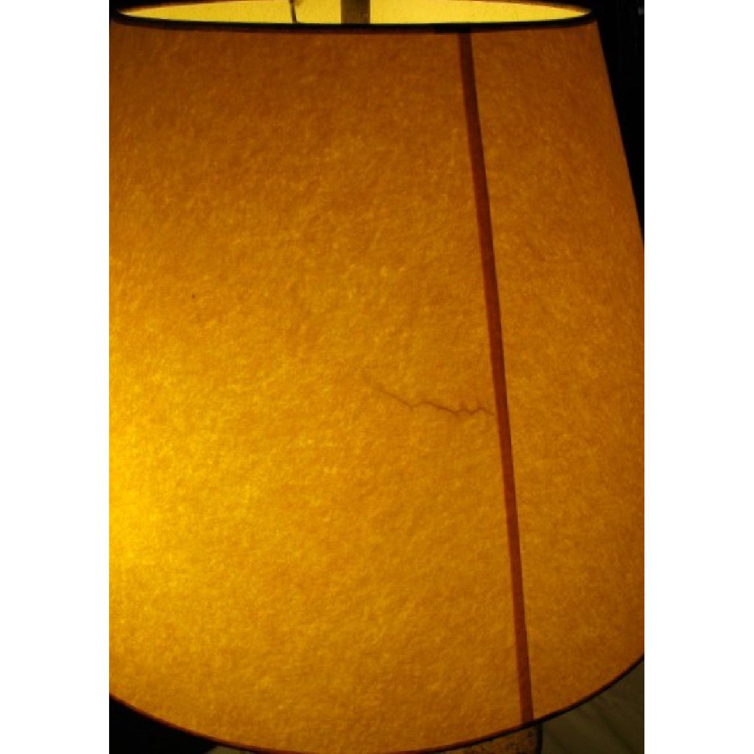 Vintage Mid Century Cork & Wood Sculpted Table Lamp - image-5