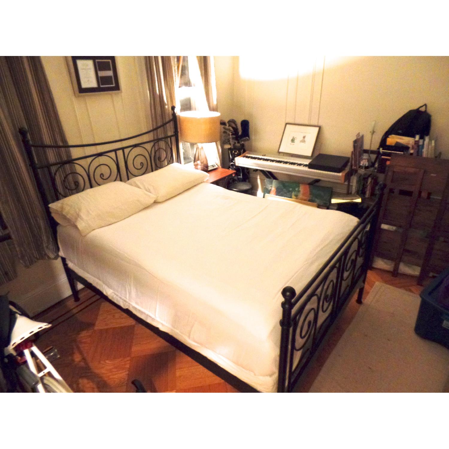 Ikea Noresund Curley Black Wrought Iron Double Size Bed - image-1