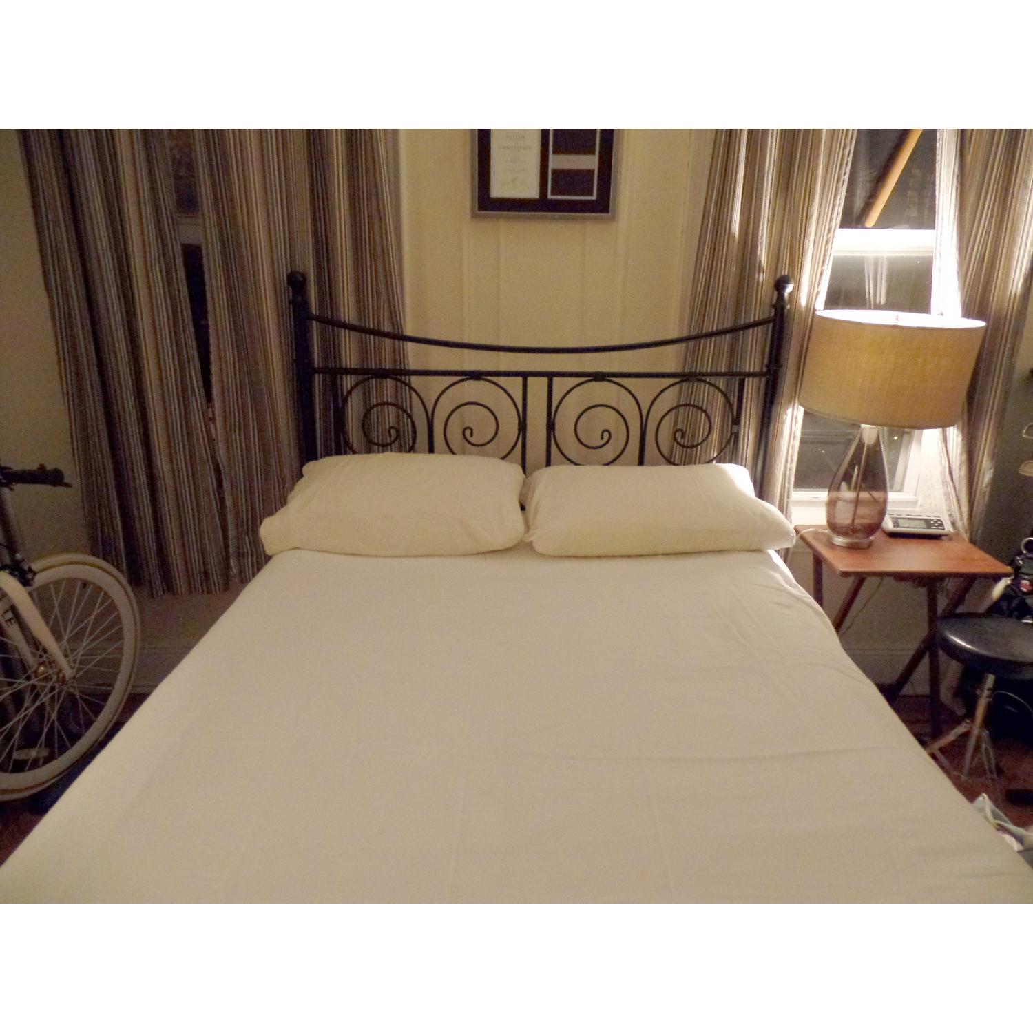 Ikea Noresund Curley Black Wrought Iron Double Size Bed - image-2