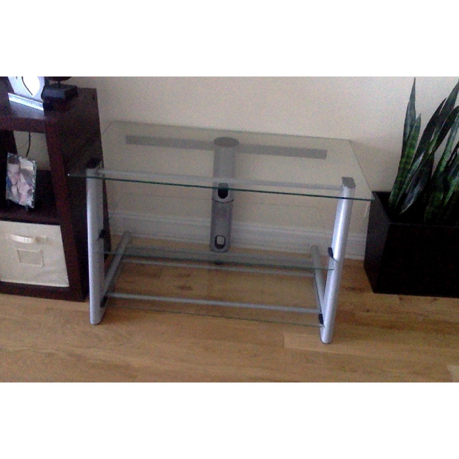 Bell'O TV Stand w/ 3 Tier Glass - image-1