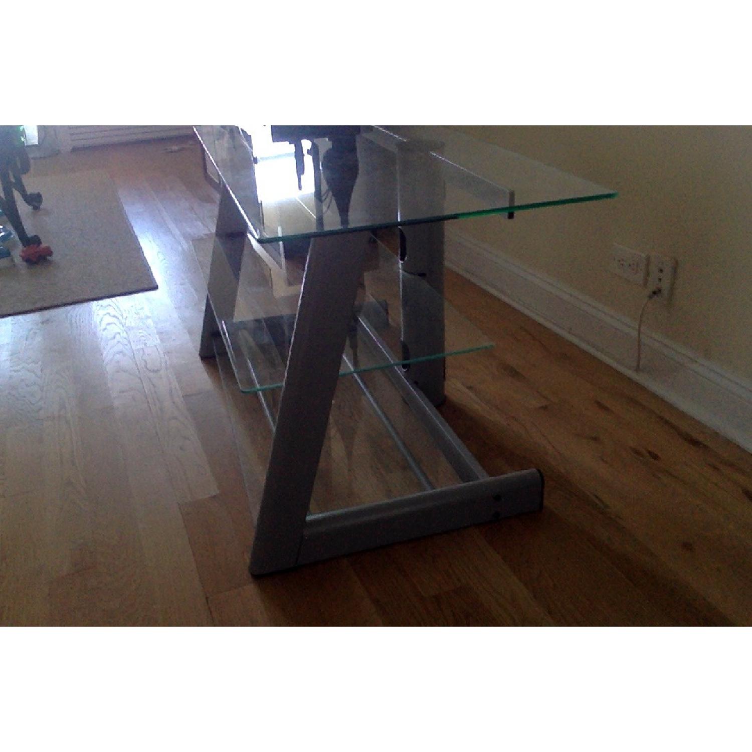 Bell'O TV Stand w/ 3 Tier Glass - image-2