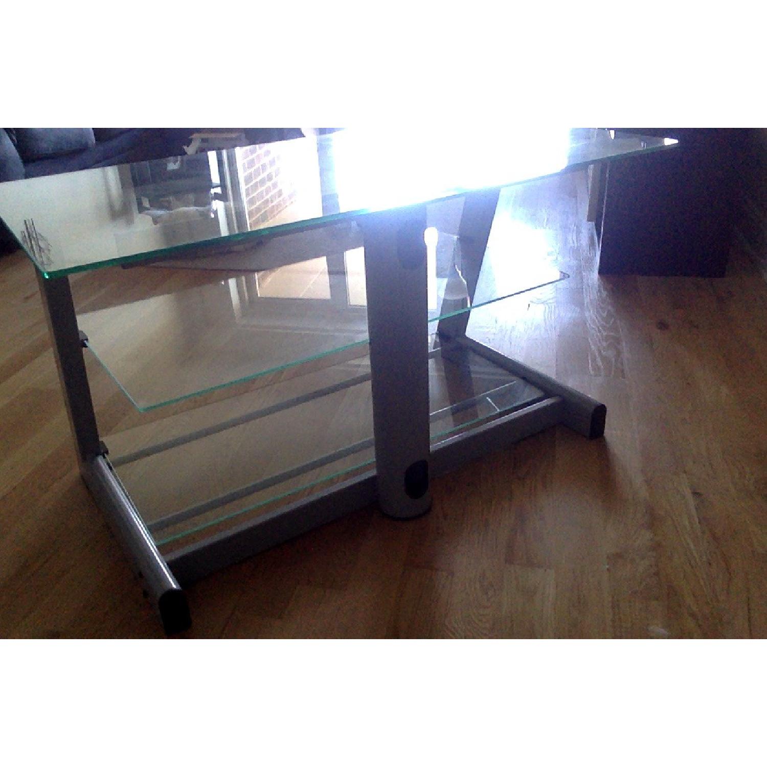 Bell'O TV Stand w/ 3 Tier Glass - image-4