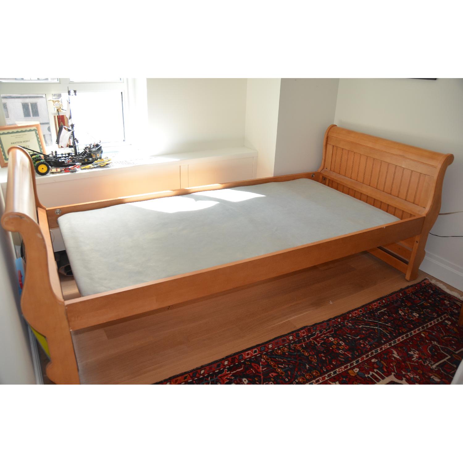 Ethan Allen Sleigh Day Bed w/ Bunky Board - image-1