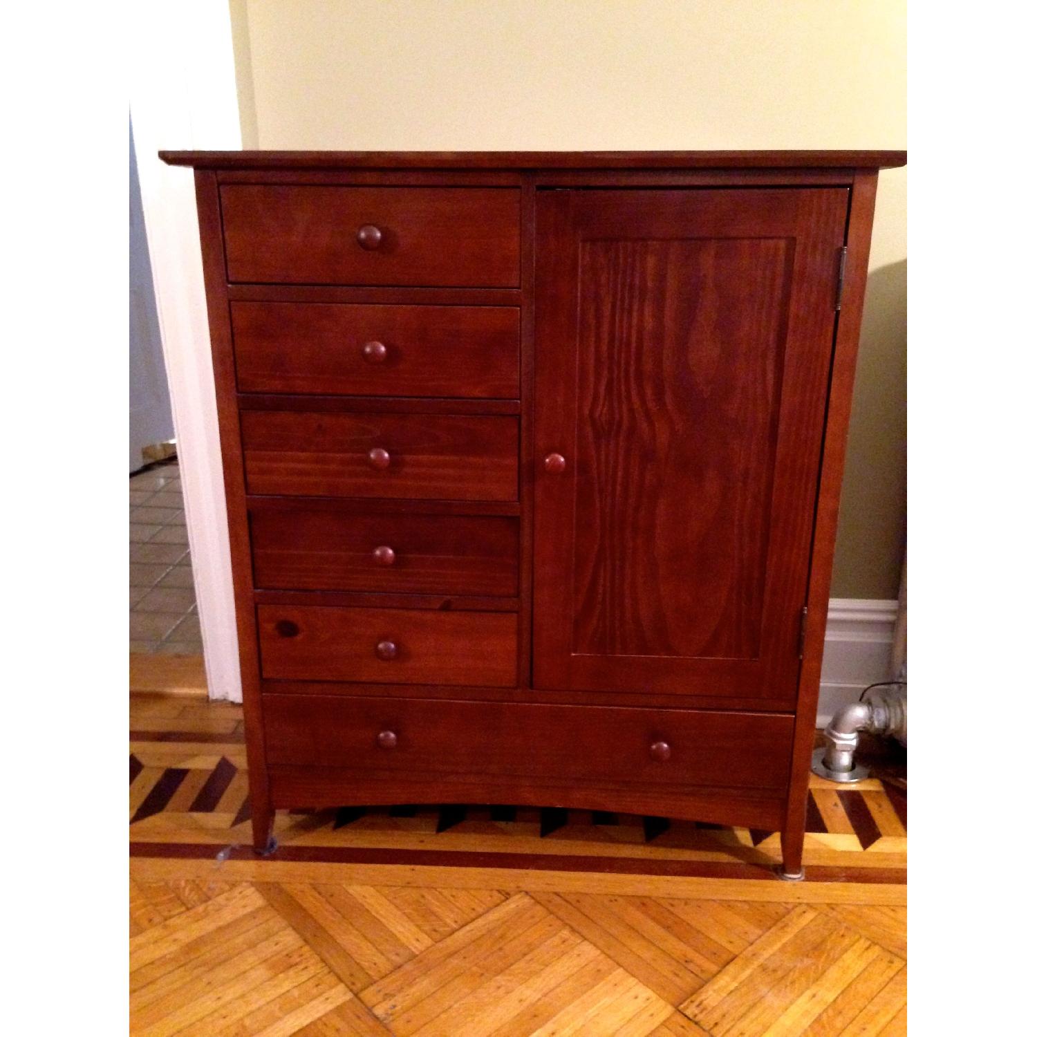 Pottery Barn Arts & Crafts Mission Style Mini Armoire/Dresser - image-1