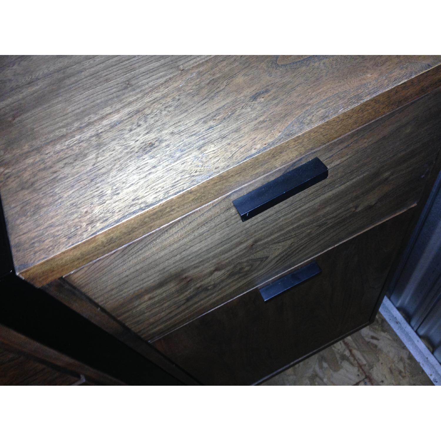 All Modern Walnut Iron Cast Wooden Chest Drawer - image-3