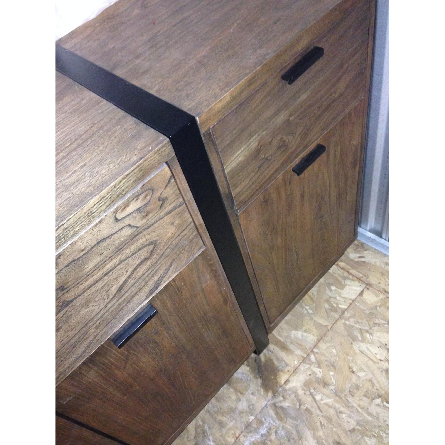 All Modern Walnut Iron Cast Wooden Chest Drawer - image-4
