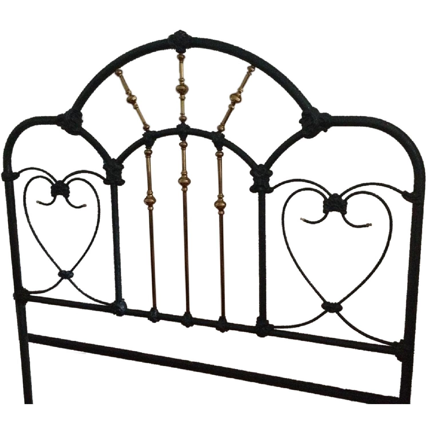 Wrought Iron Queen Size Head + Foot Board - image-0