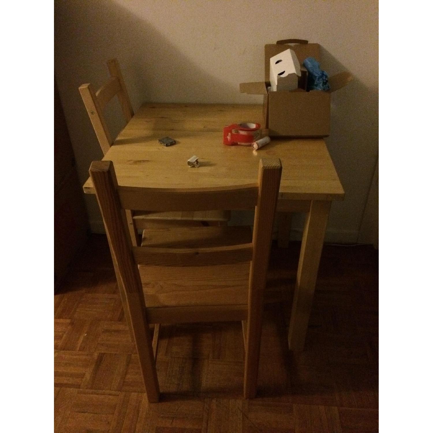 Ikea Square Dining Table w/ 4 Chairs - image-1