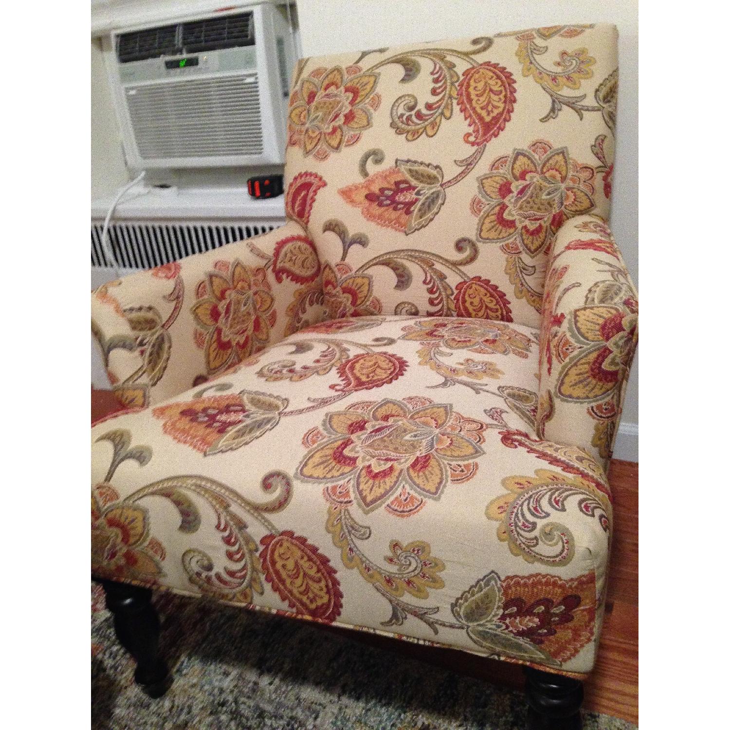 Pier 1 Upholstered Paisley Pattern Chairs - 2 Available - image-4