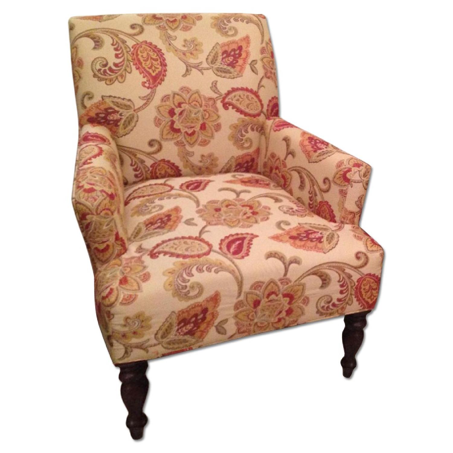 Pier 1 Upholstered Paisley Pattern Chairs - 2 Available - image-0