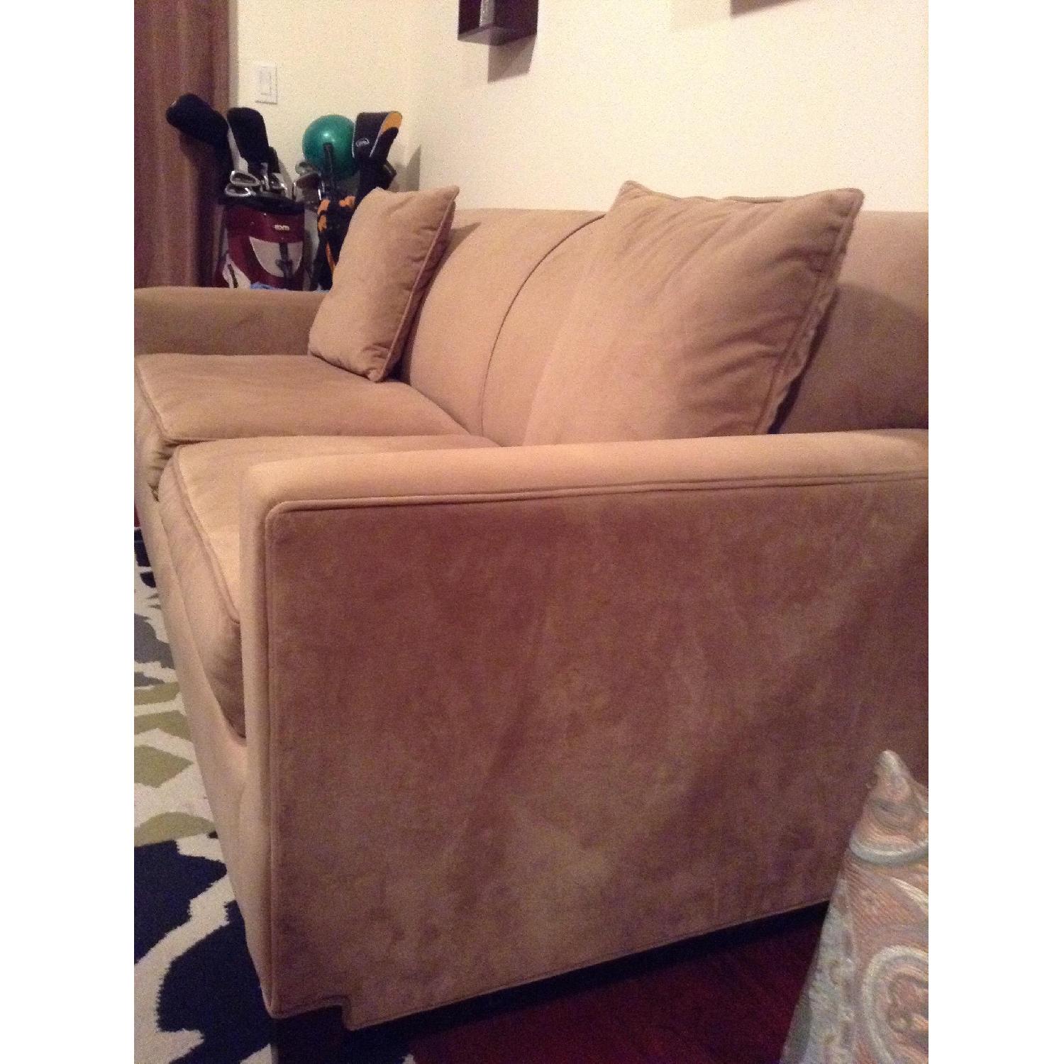 Raymond & Flanigan Tan/Beige Microfiber Couch - image-2