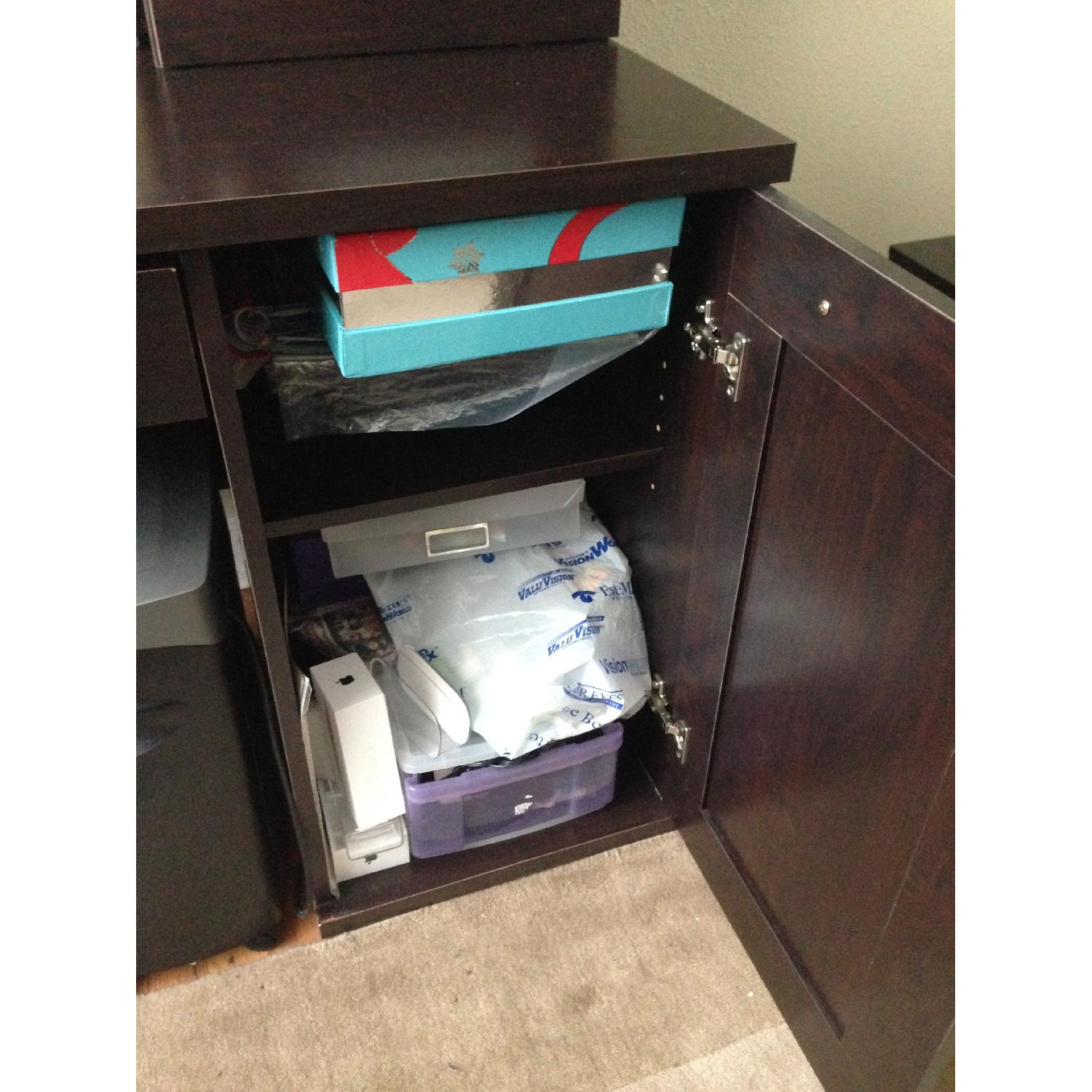 Christopher Lowell Town Collection Credenza Desk & Hutch - image-9