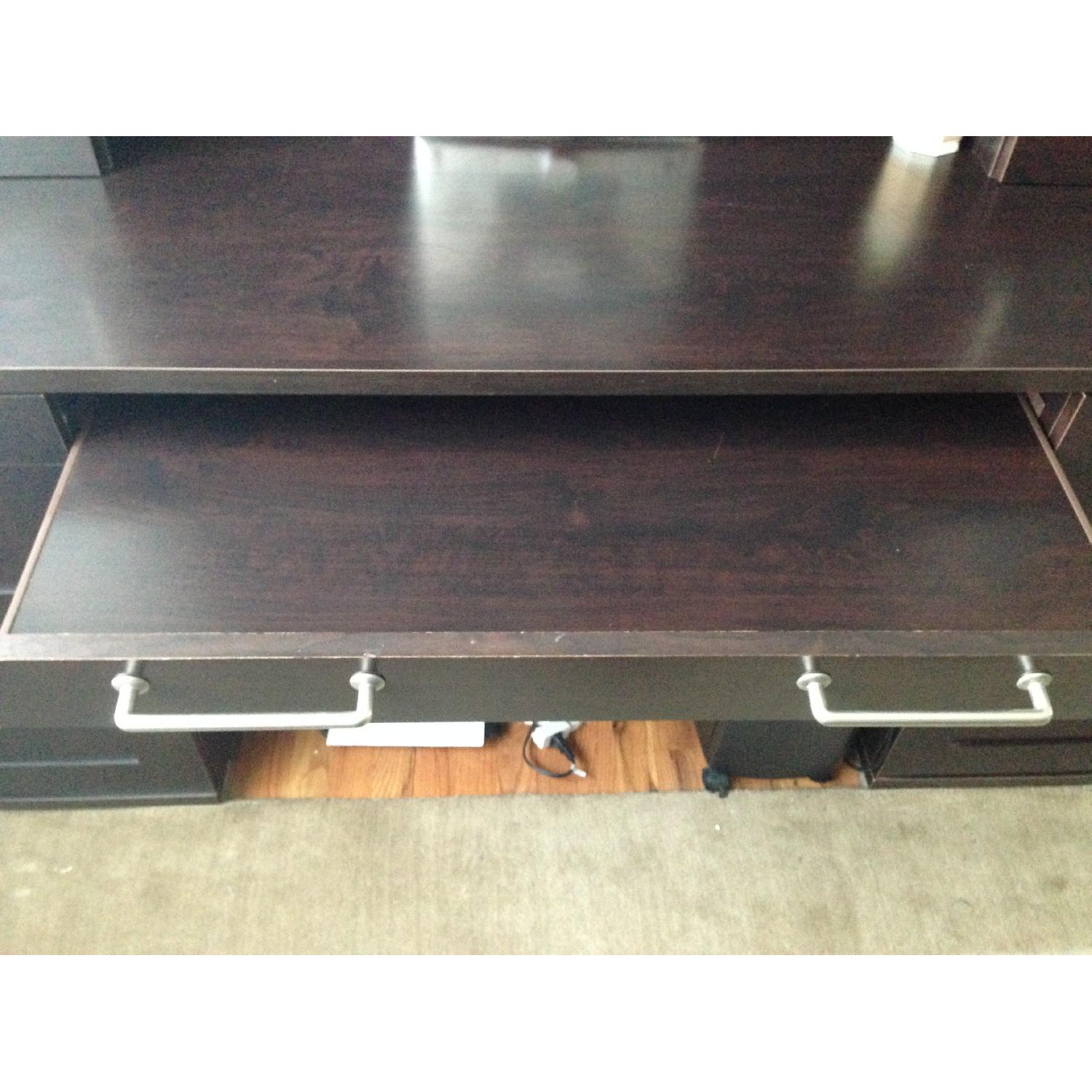 Christopher Lowell Town Collection Credenza Desk & Hutch AptDeco