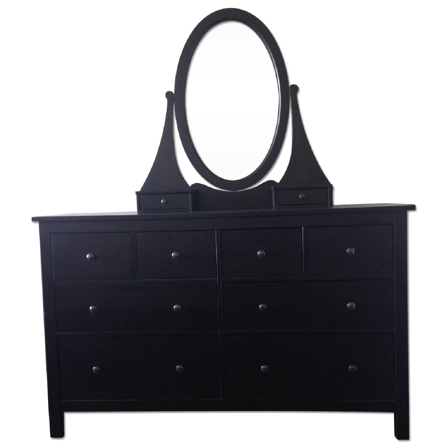 Ikea Dressers w/ Oval Mirror - image-0