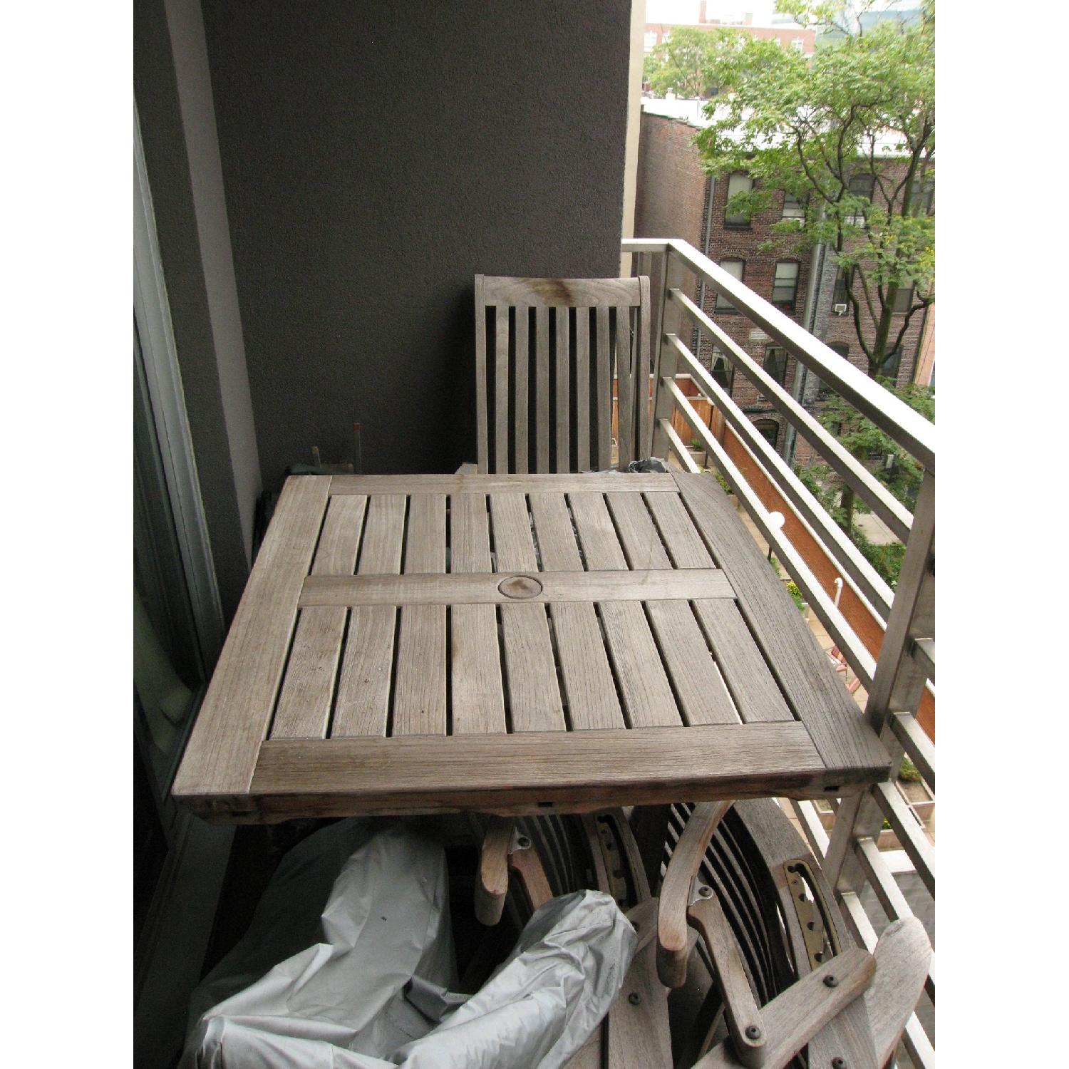 Smith and Hawken Teak Square Extendable Table - image-1