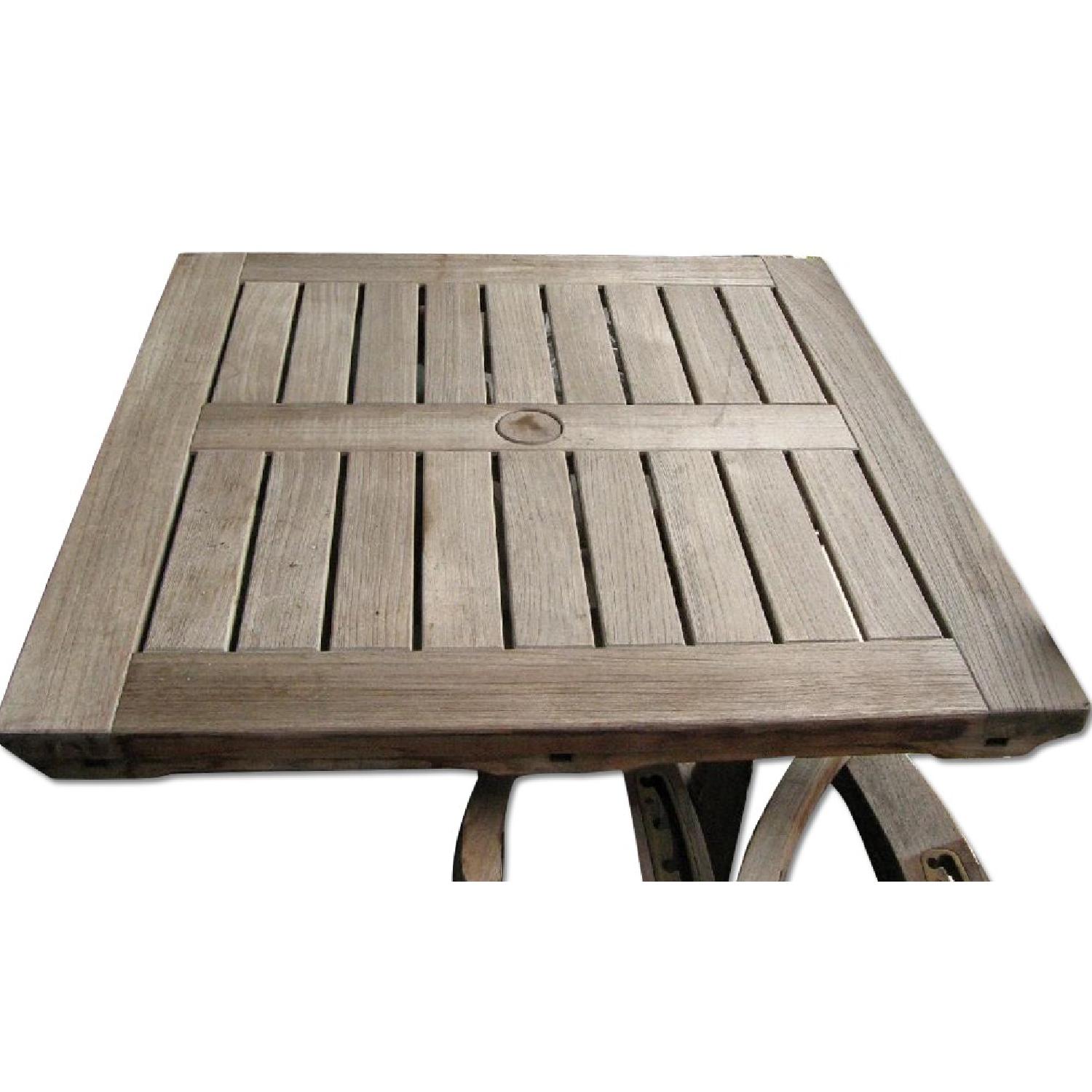 Smith and Hawken Teak Square Extendable Table AptDeco