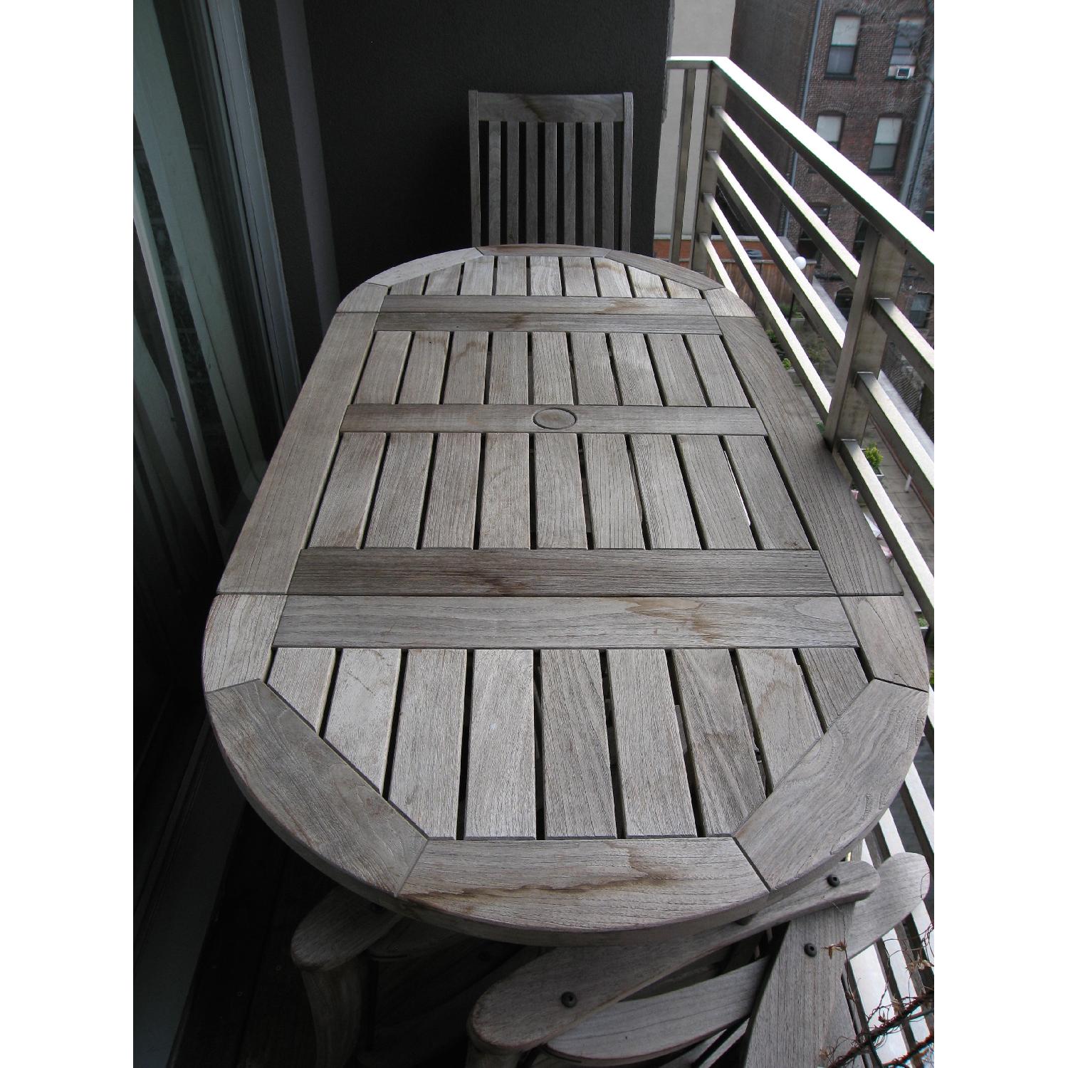 Smith and Hawken Teak Square Extendable Table - image-2