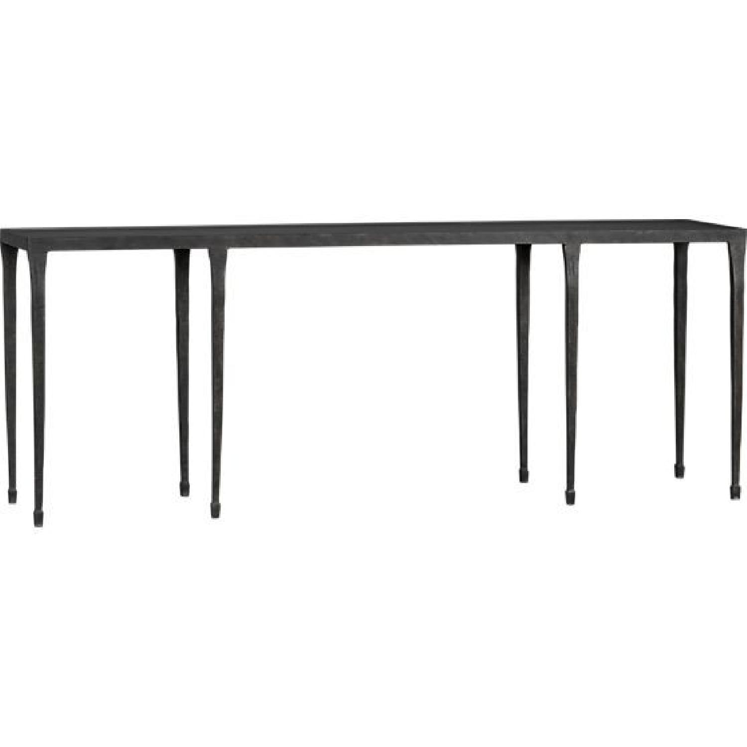 Crate & Barrel Wrought Iron Console Table - image-0