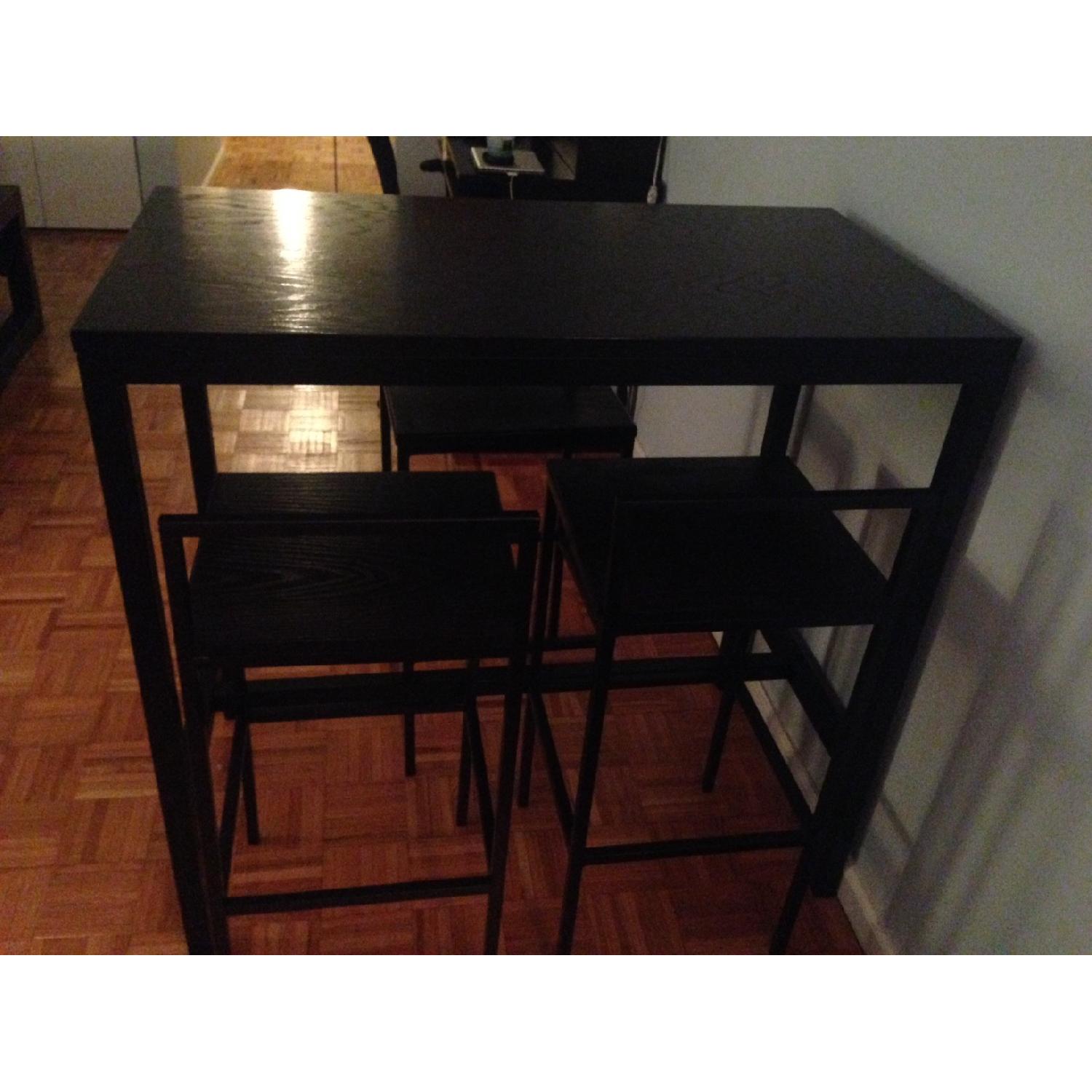 CB2 Bar Table w/ 3 Stools - image-1