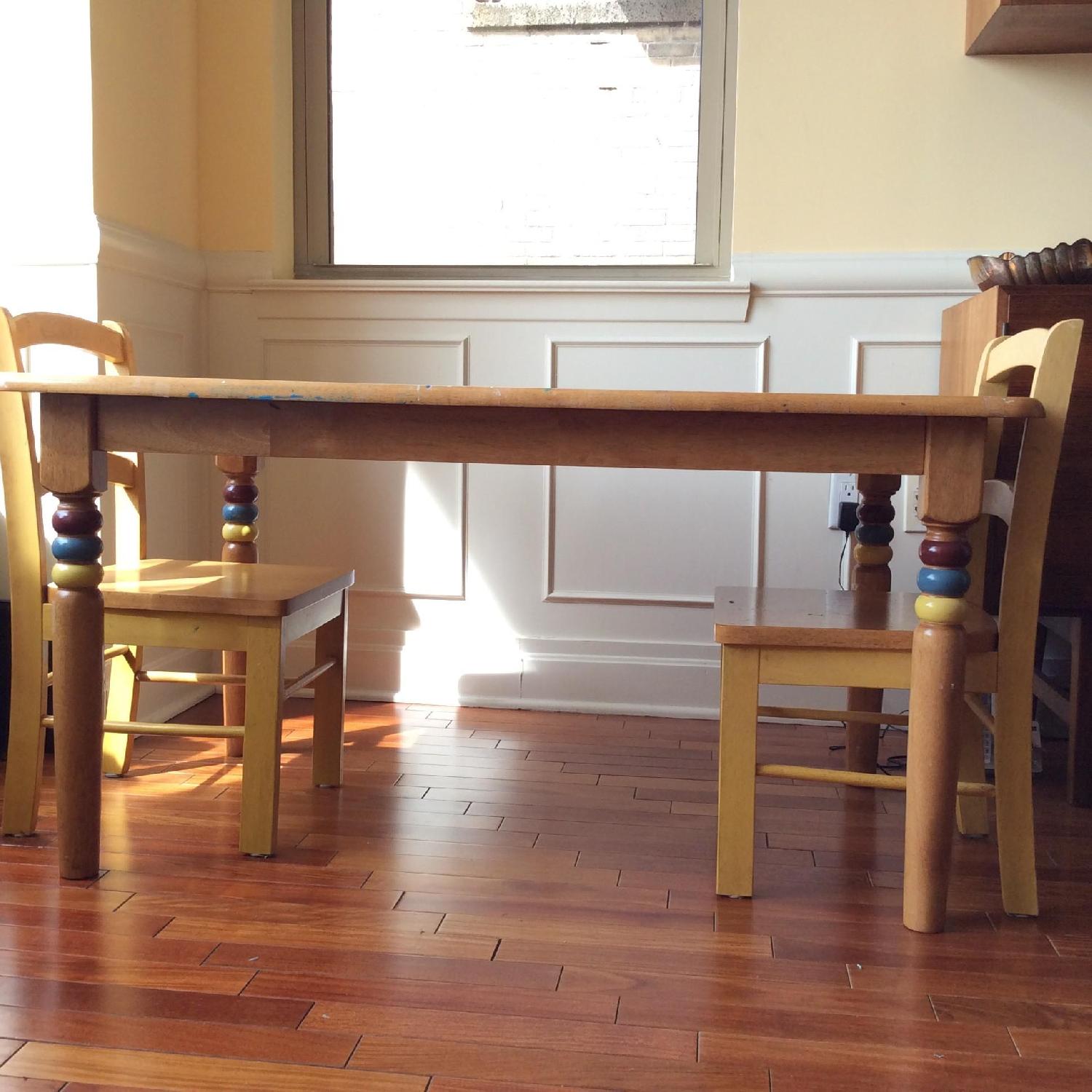 Rooms To Go Kid's Wood Table w/ 2 Chairs - image-6