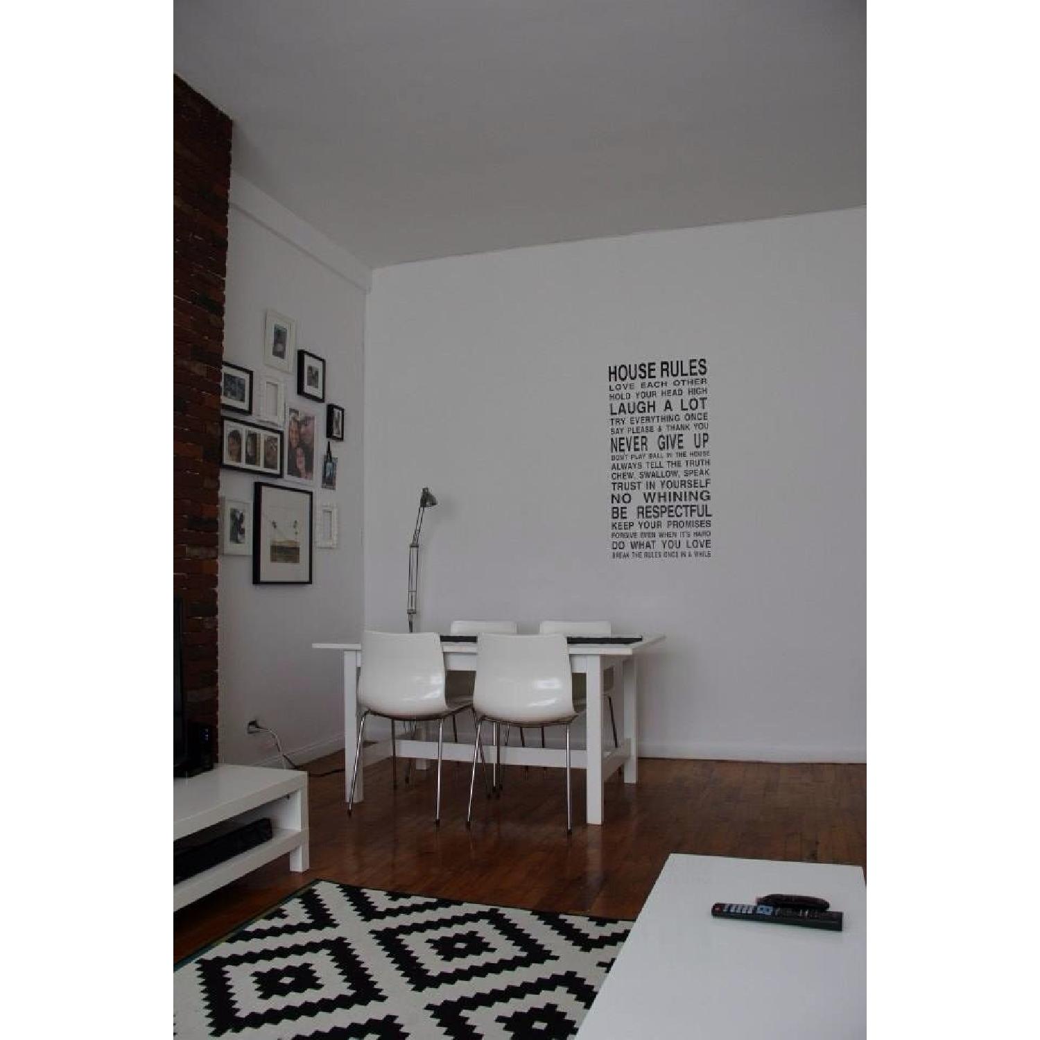 Ikea White Modern Chairs - Set of 4 - image-7