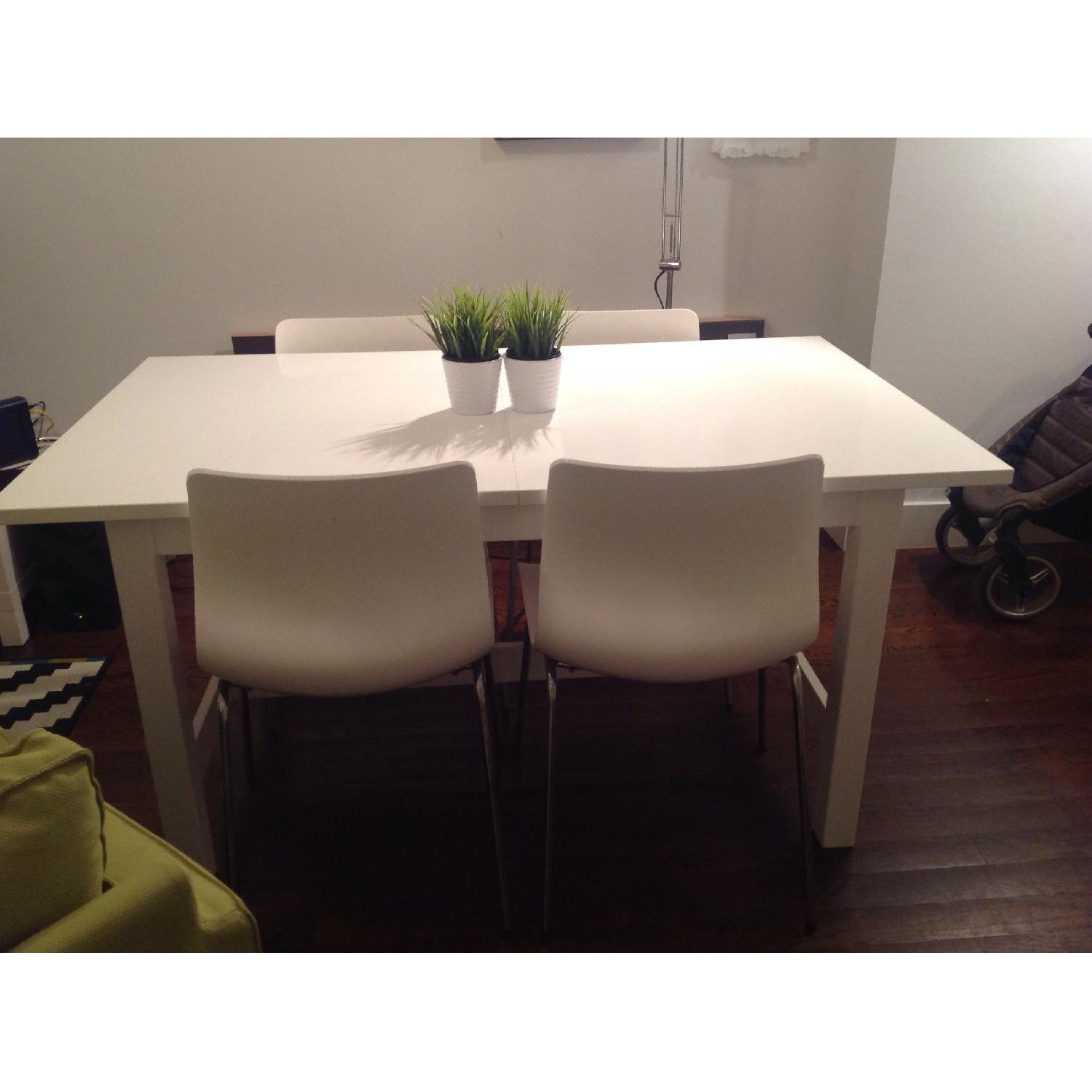 Ikea White Modern Chairs - Set of 4 - image-8