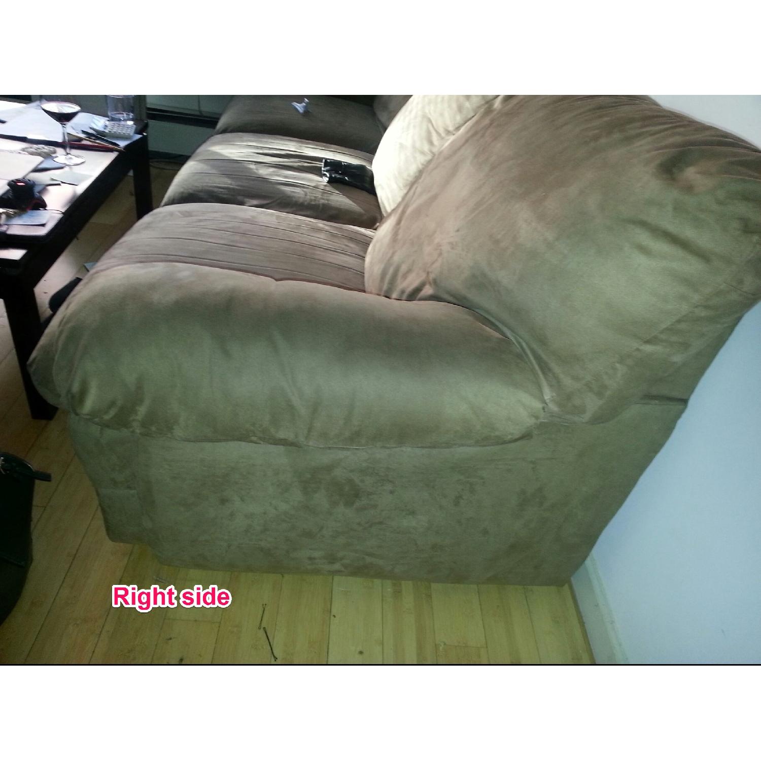 Camel Microfiber 3 Seater Sofa - image-2