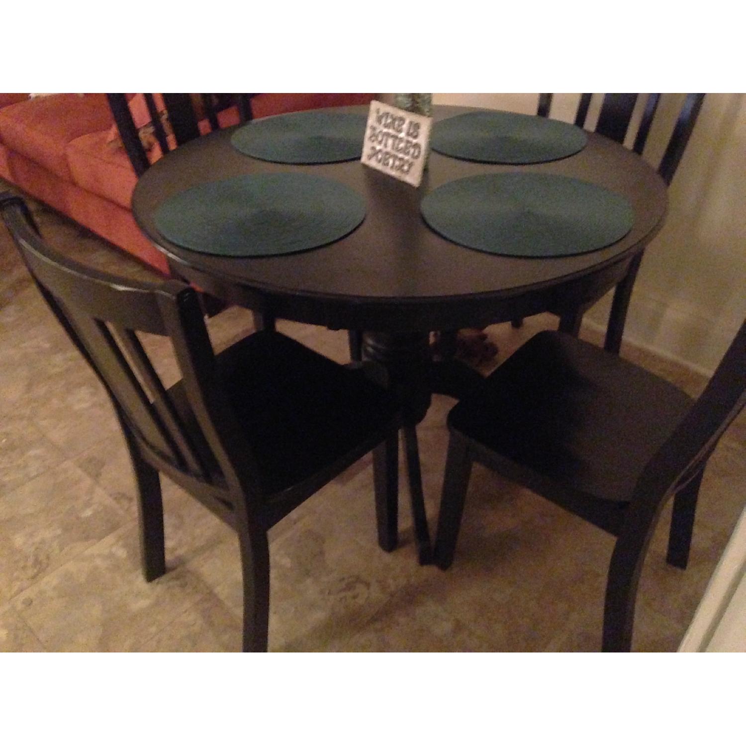 Wood Dining Table w/ 4 Chairs - AptDeco