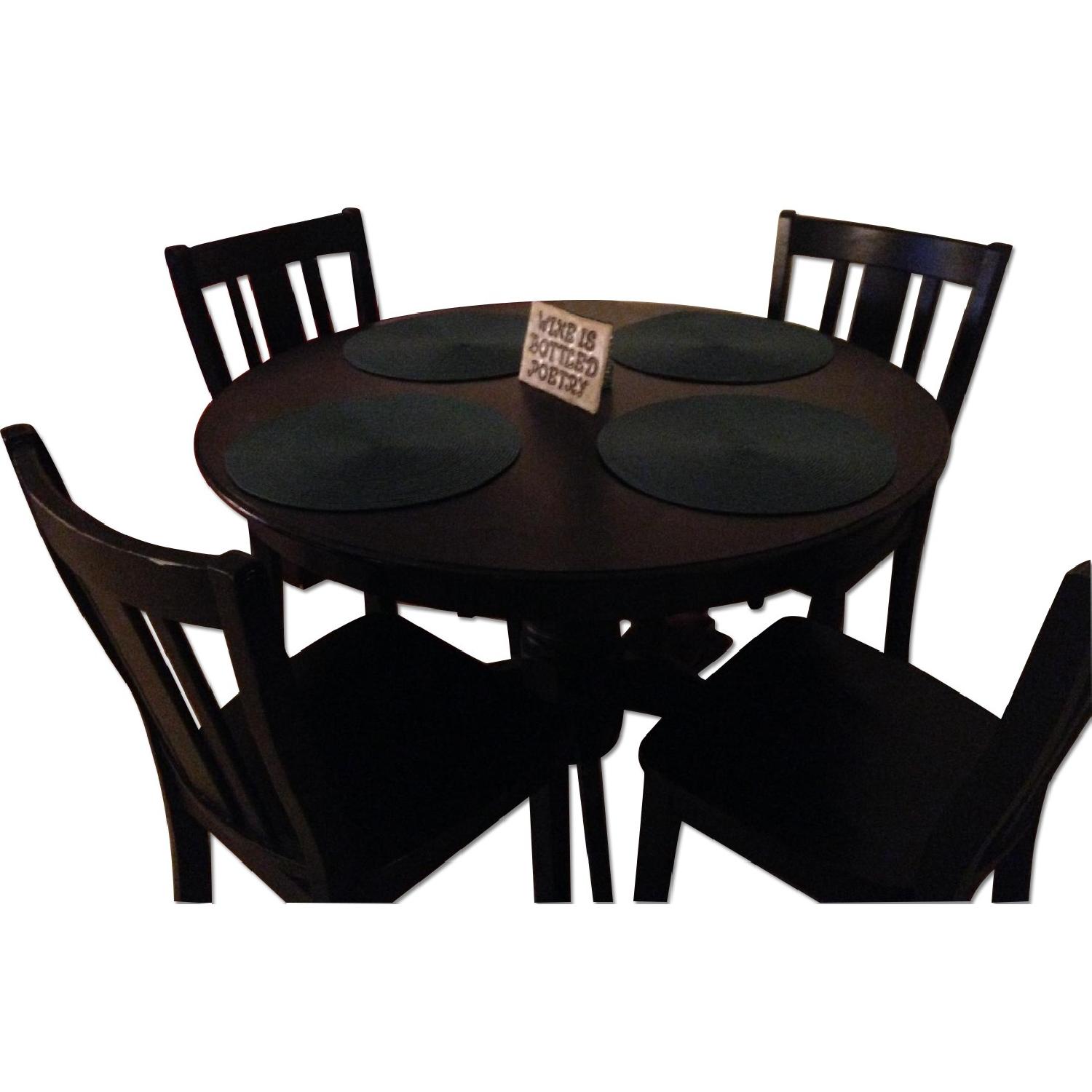 Wood Dining Table w/ 4 Chairs - AptDeco