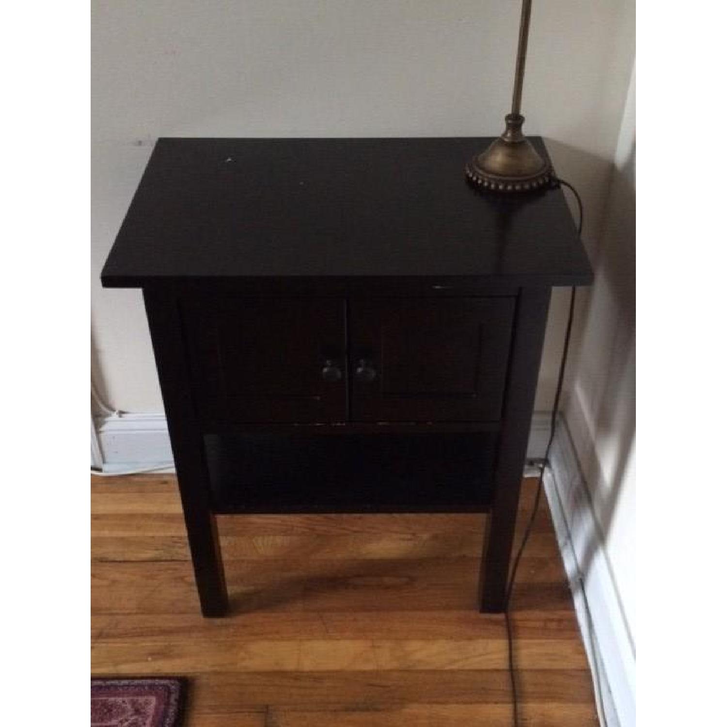 Crate & Barrel Black Side Table - image-1