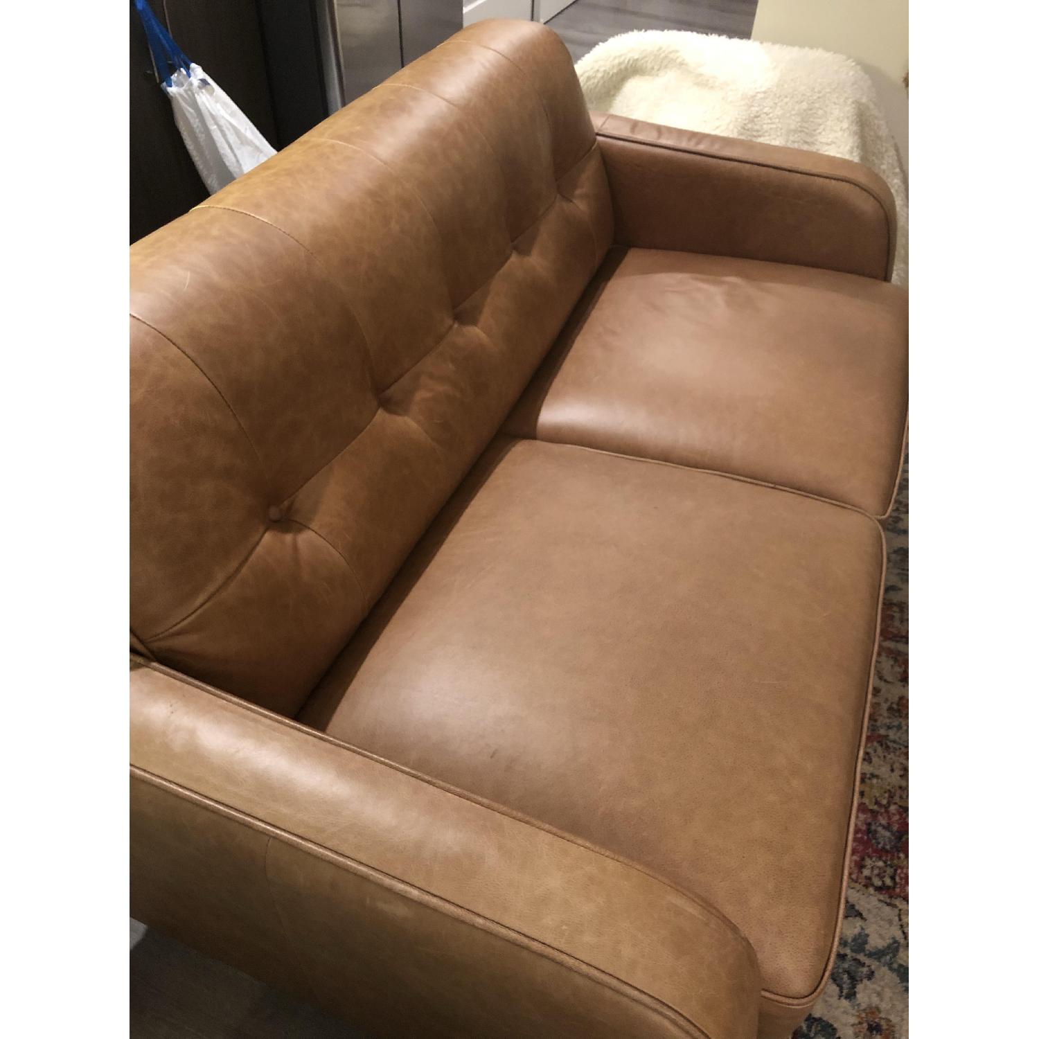 Homesense Leather Loveseat - image-2
